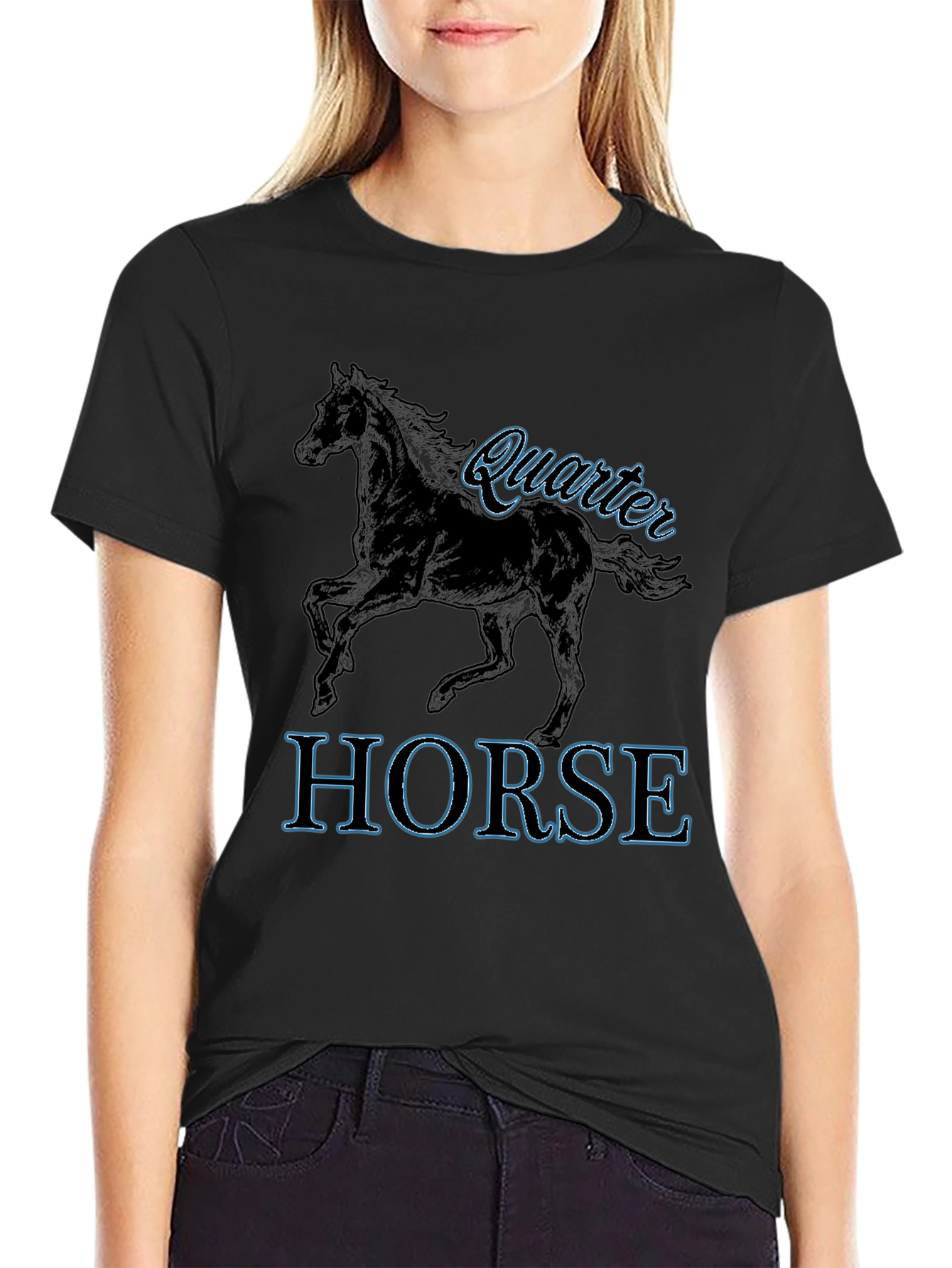 Quarter Horse Graphic Tee - Black Unisex T-Shirt