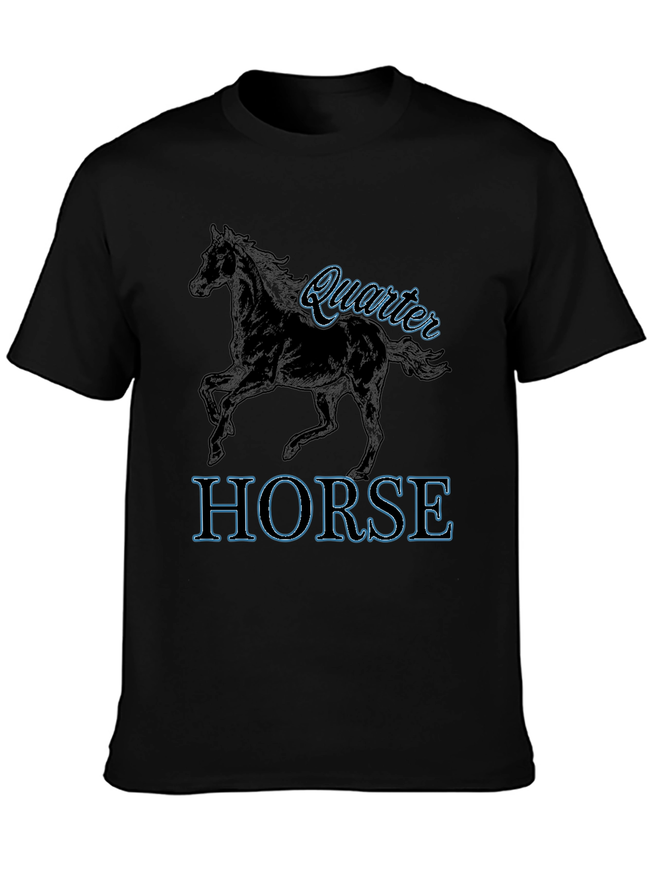 Quarter Horse Graphic Tee - Black Unisex T-Shirt
