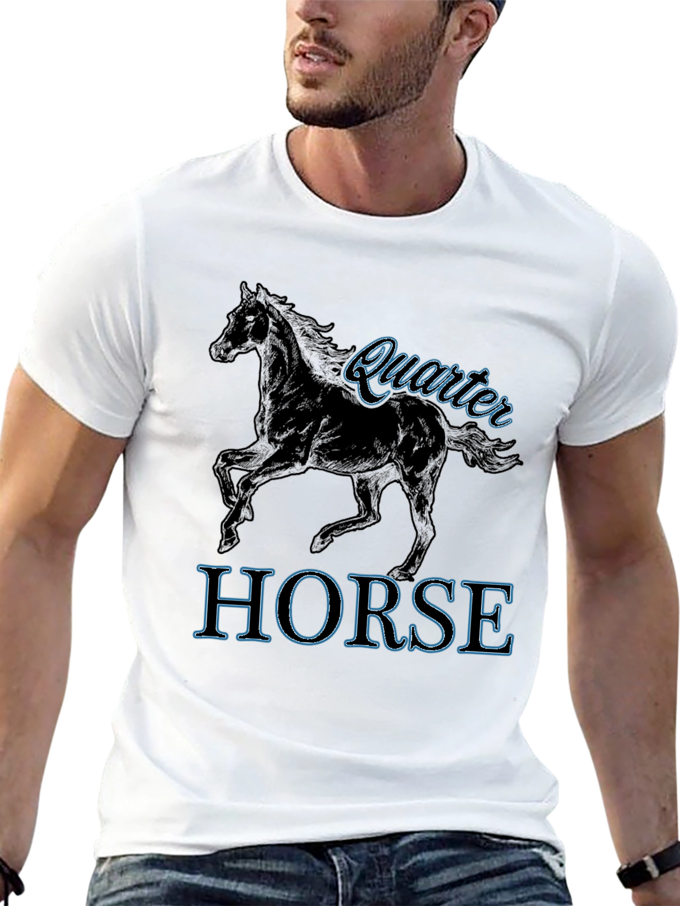 Quarter Horse Graphic Tee - Black Unisex T-Shirt