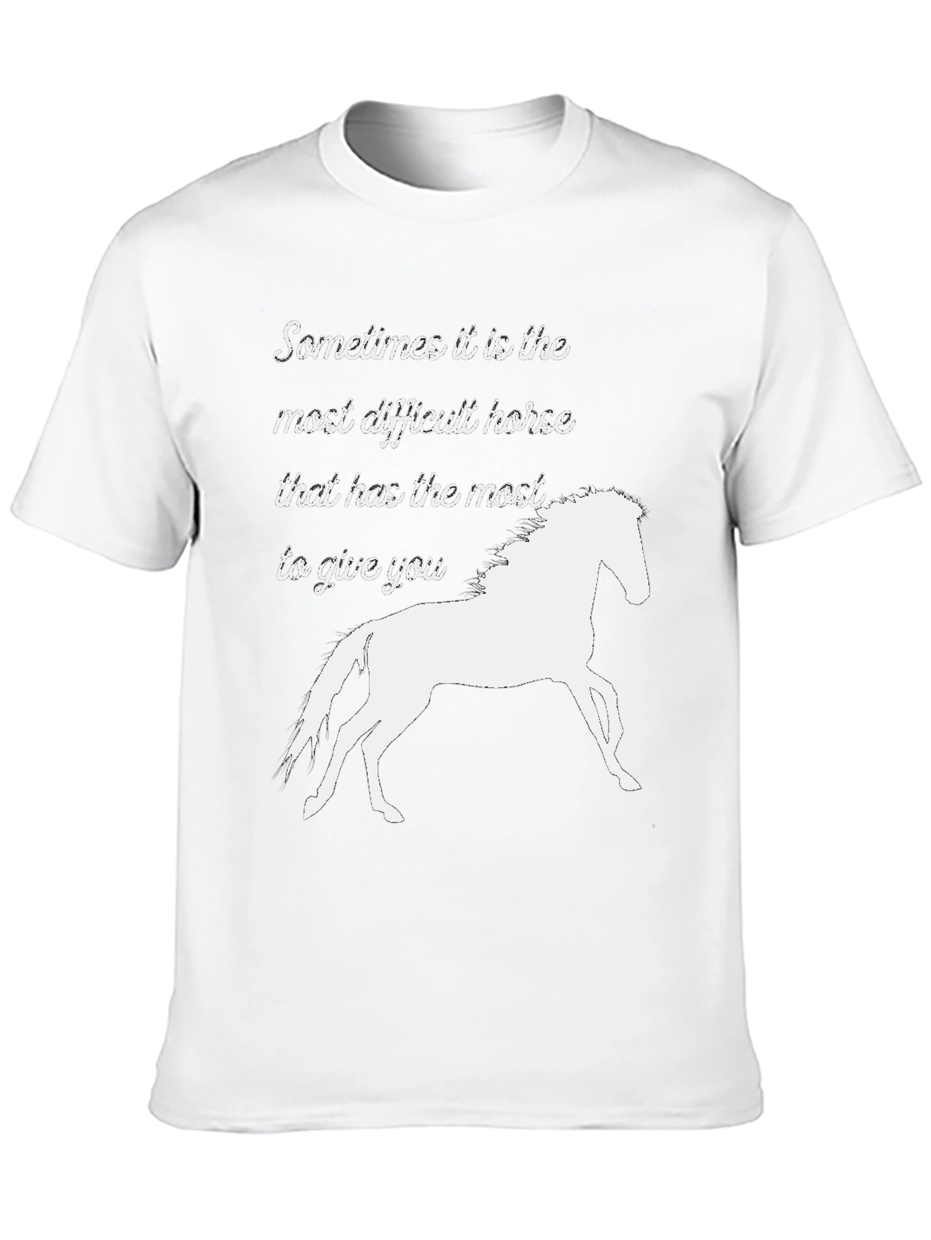 Horse Lover T-Shirt - Inspirational Quote Black Tee