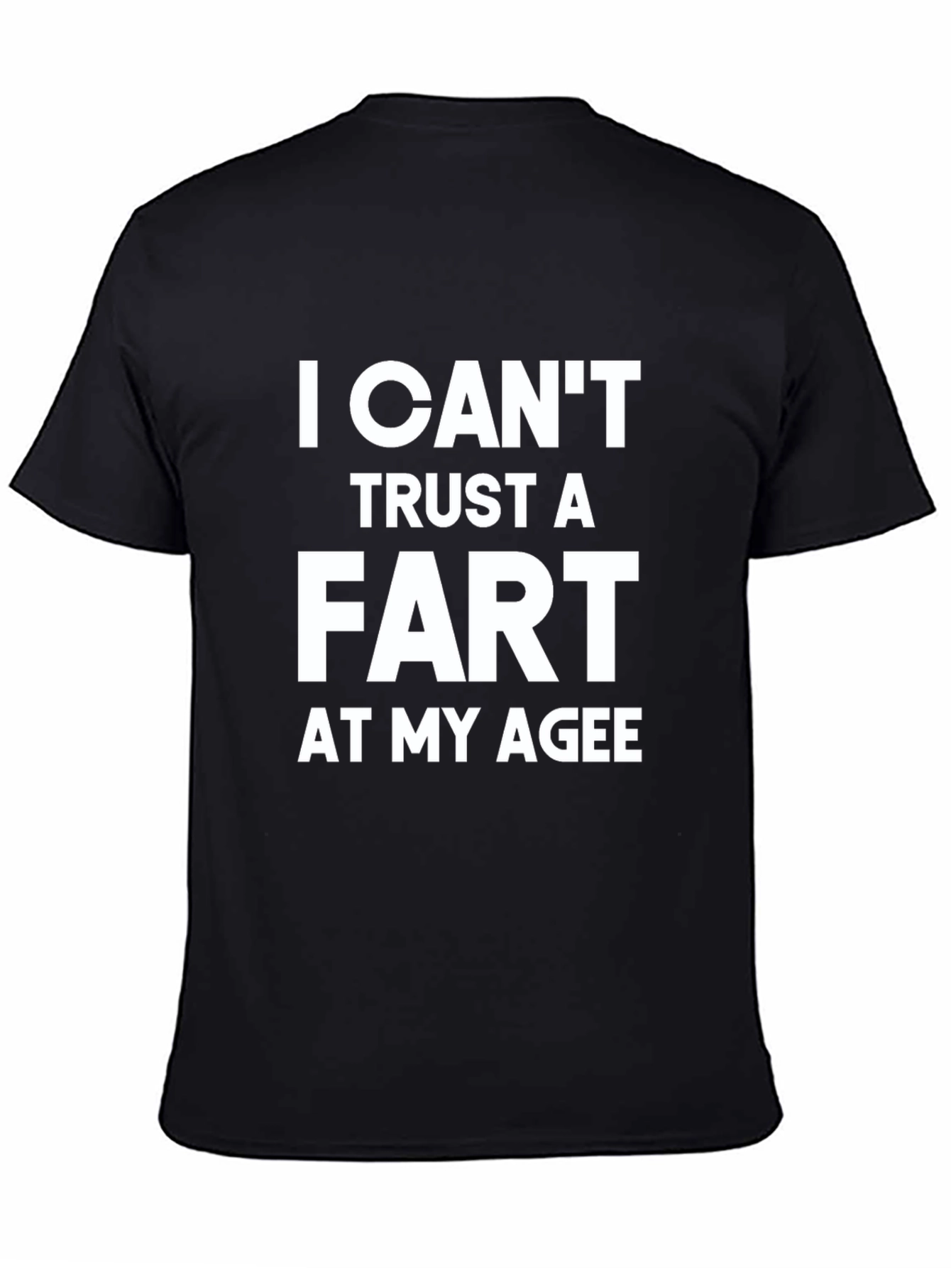 Funny Mens Black T-Shirt - Fart Joke