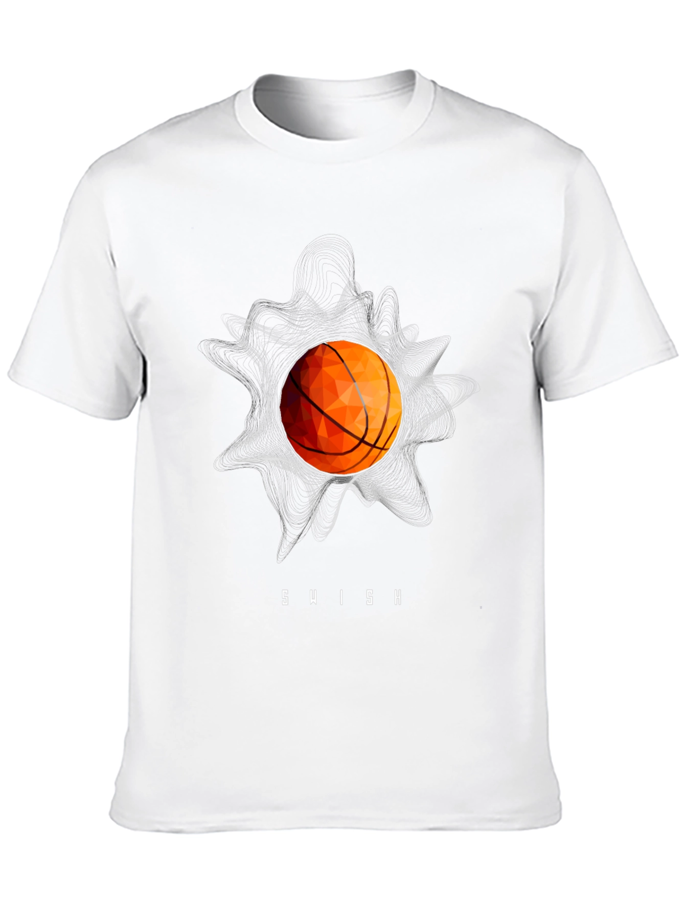 Swish Basketball Graphic Tee - Stylish Black T-Shirt
