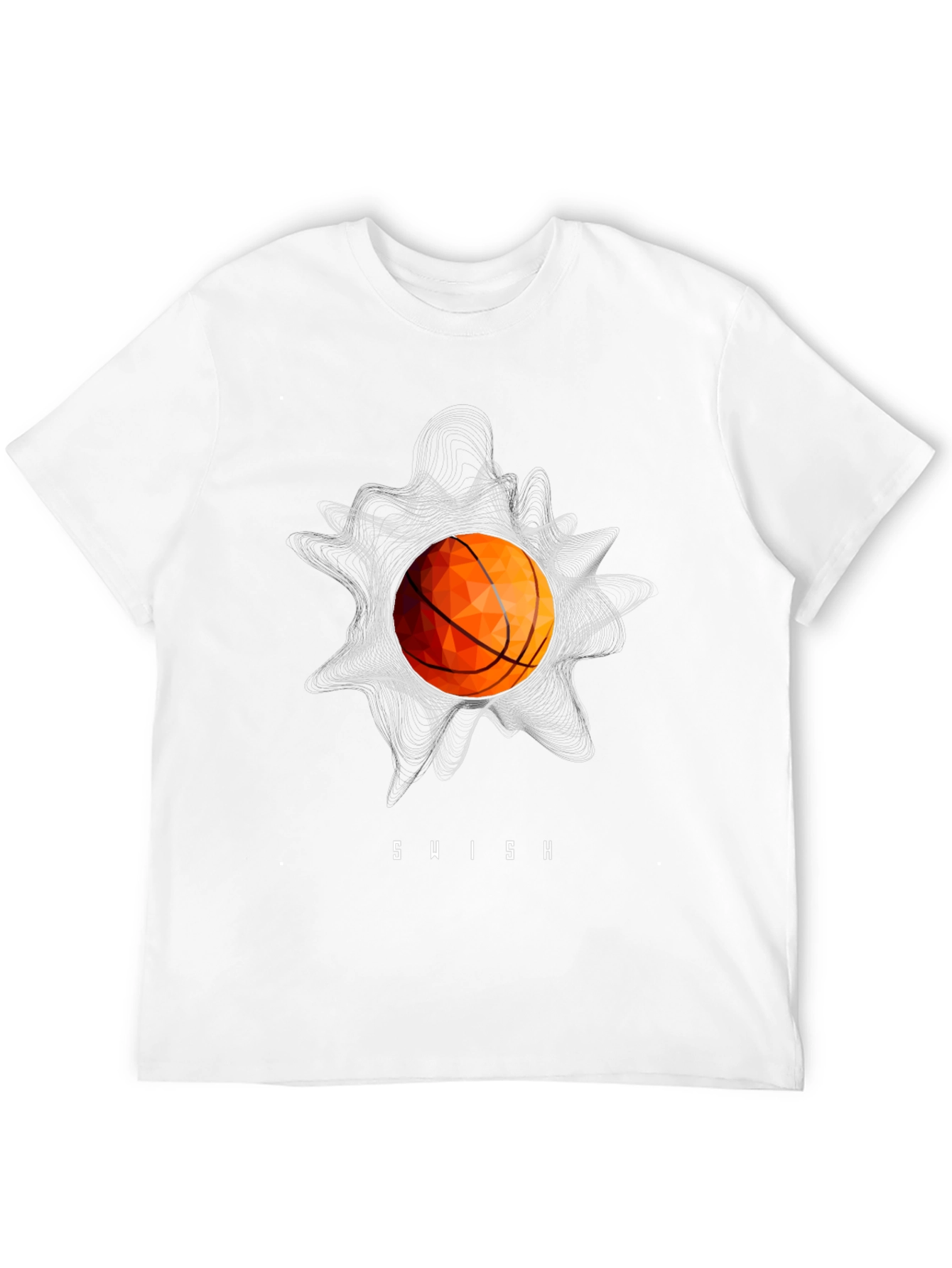 Swish Basketball Graphic Tee - Stylish Black T-Shirt