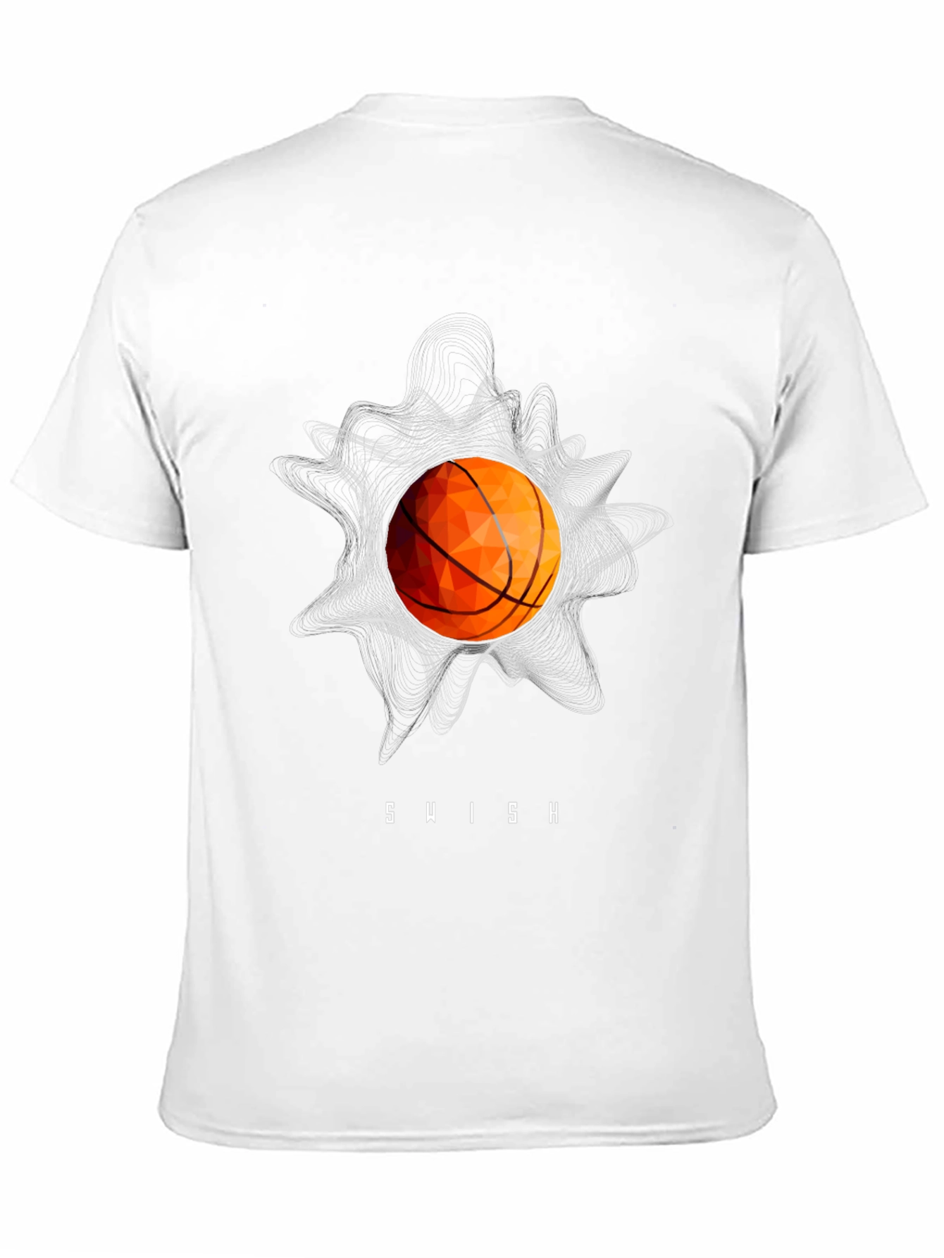 Swish Basketball Graphic Tee - Stylish Black T-Shirt