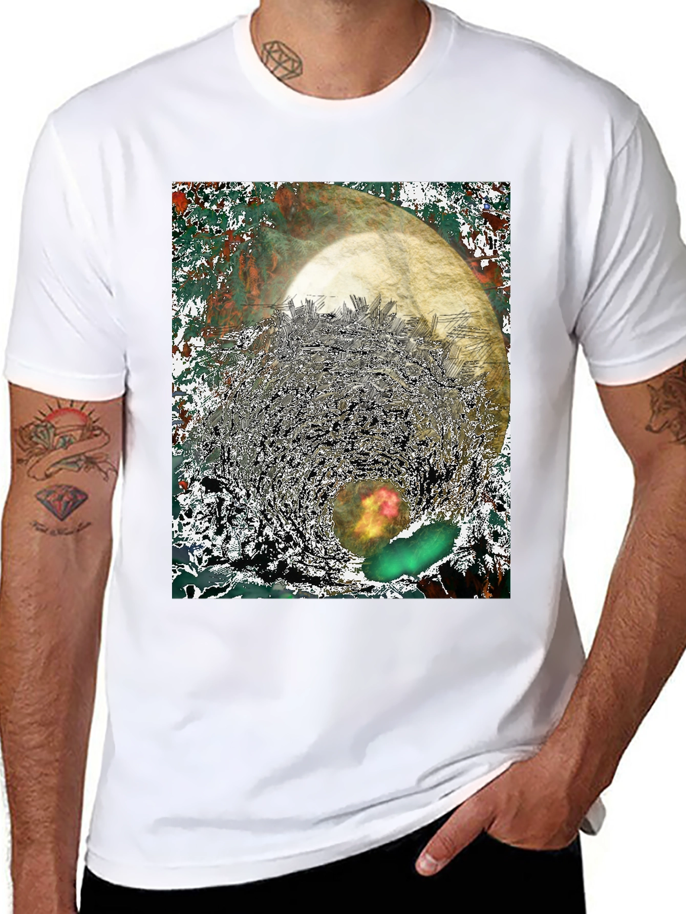 Abstract Print Tee - Unique Graphic T-Shirt