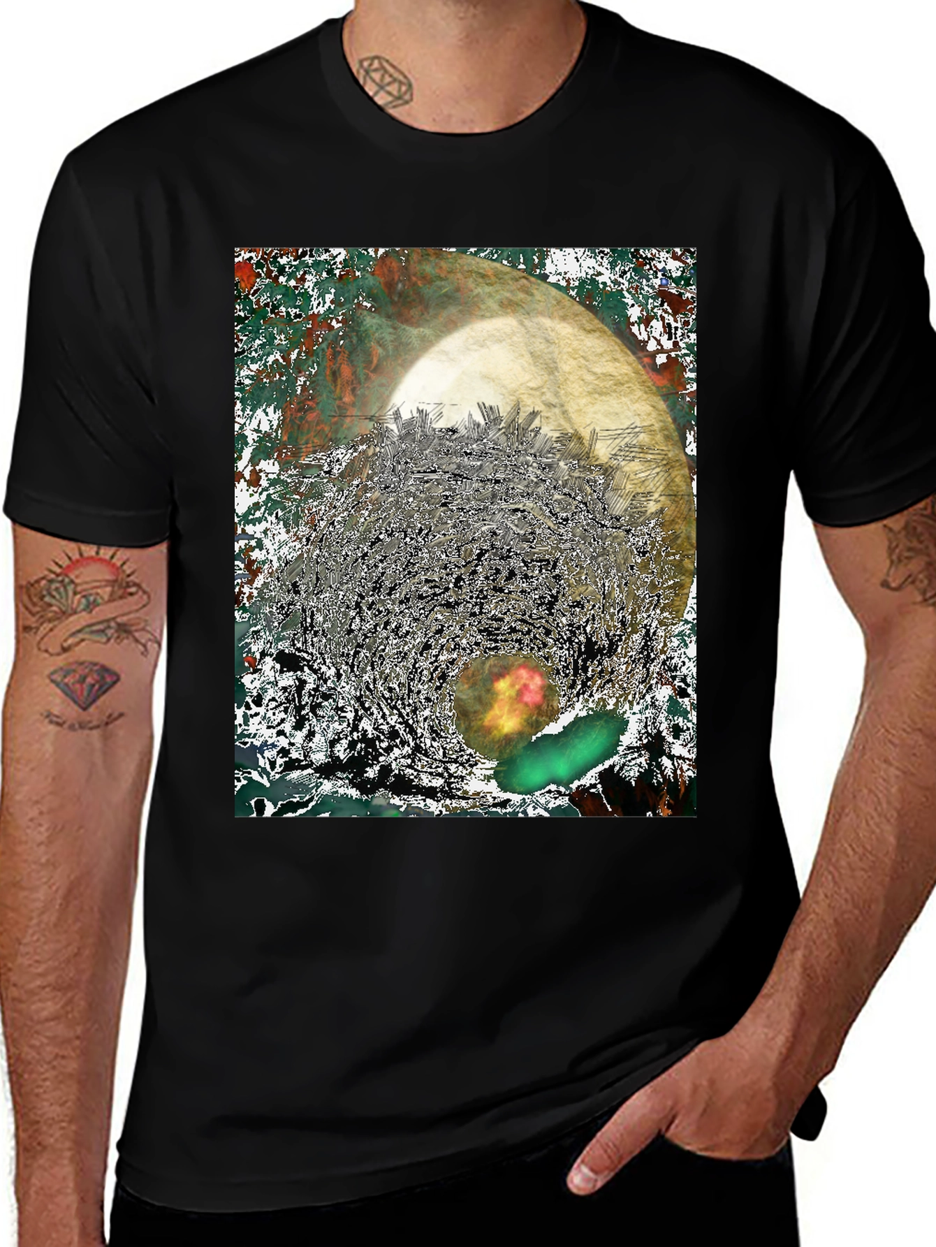 Abstract Print Tee - Unique Graphic T-Shirt