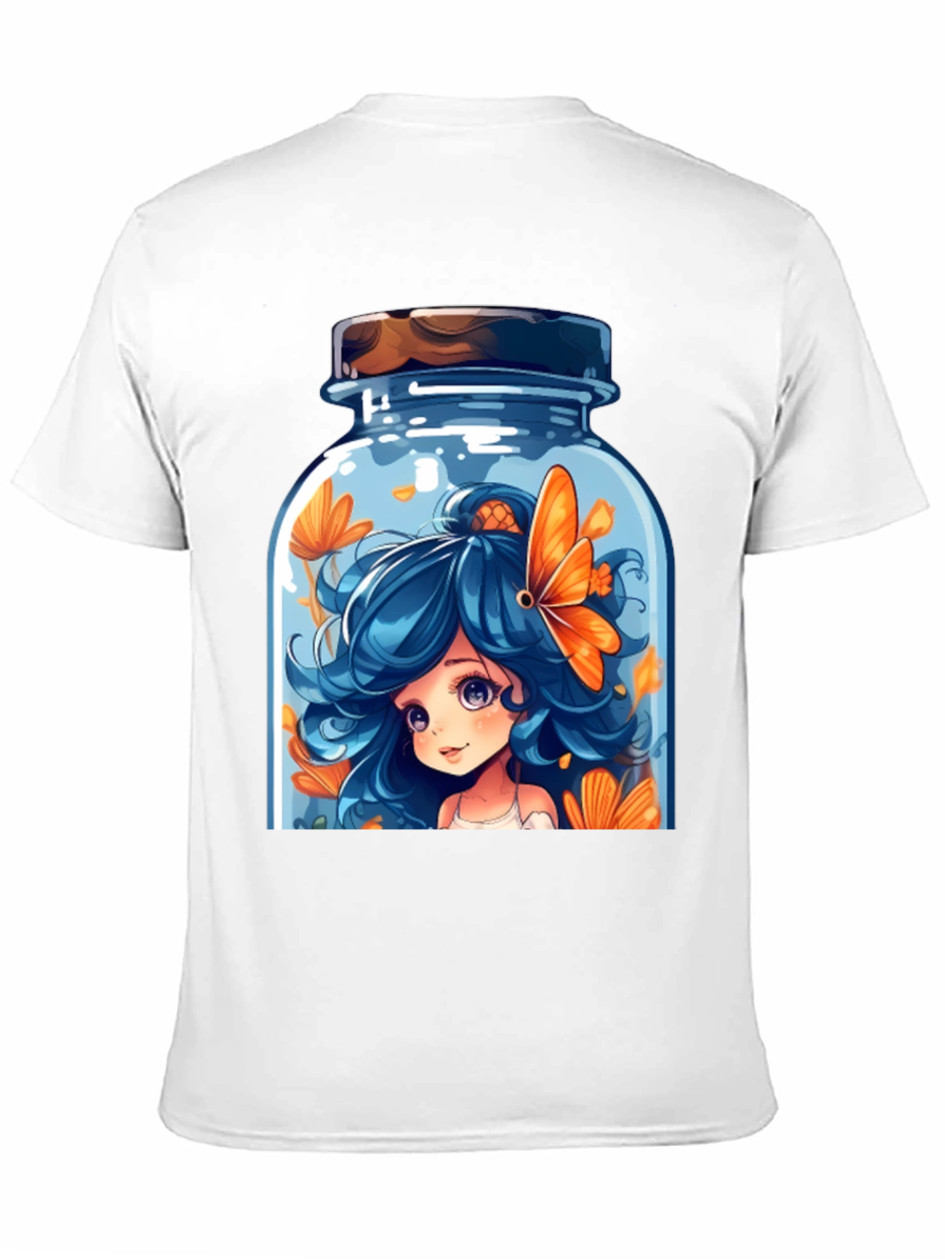 Cartoon Girl in a Jar Graphic T-Shirt
