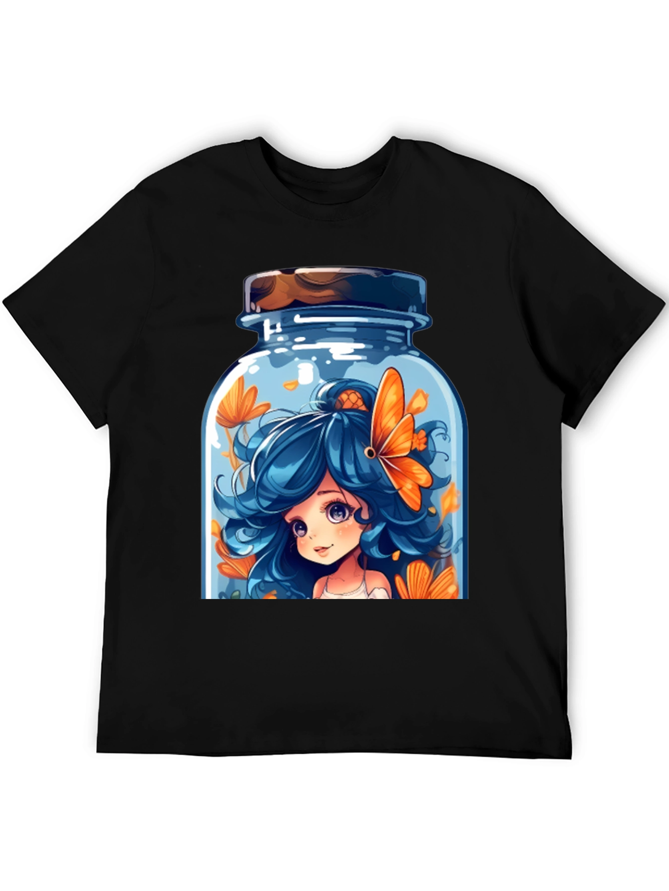 Cartoon Girl in a Jar Graphic T-Shirt