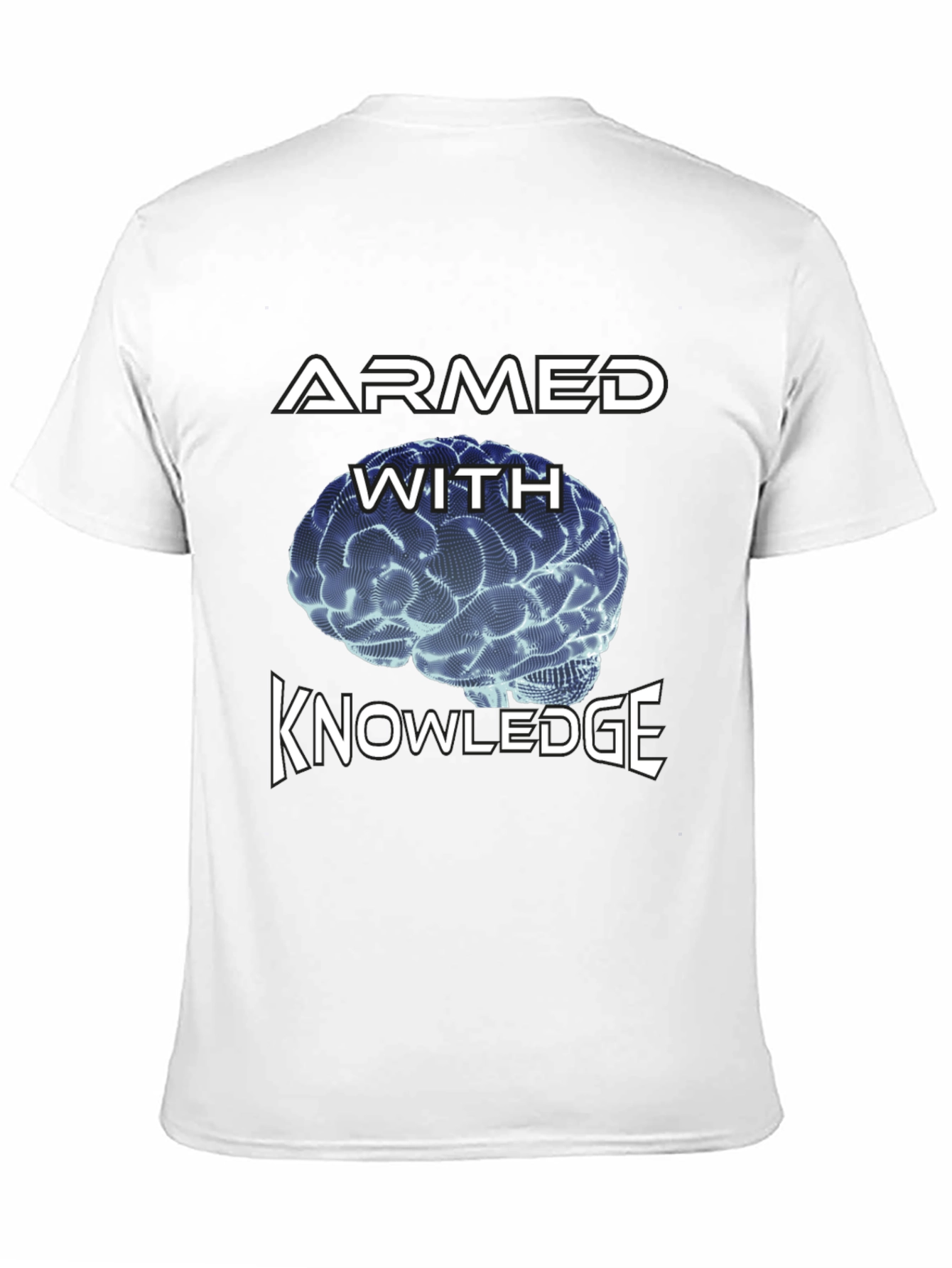 Armed With Knowledge Brain Graphic Tee