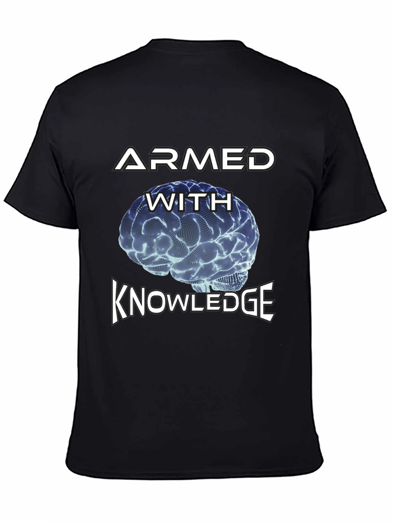 Armed With Knowledge Brain Graphic Tee
