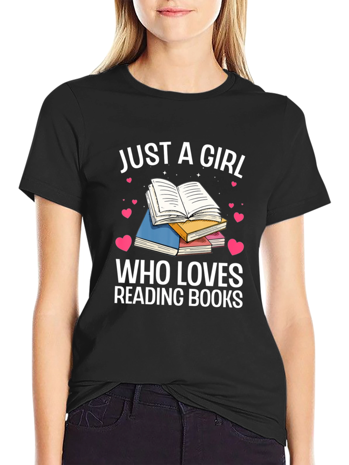 Just A Girl Who Loves Reading Books T-Shirt