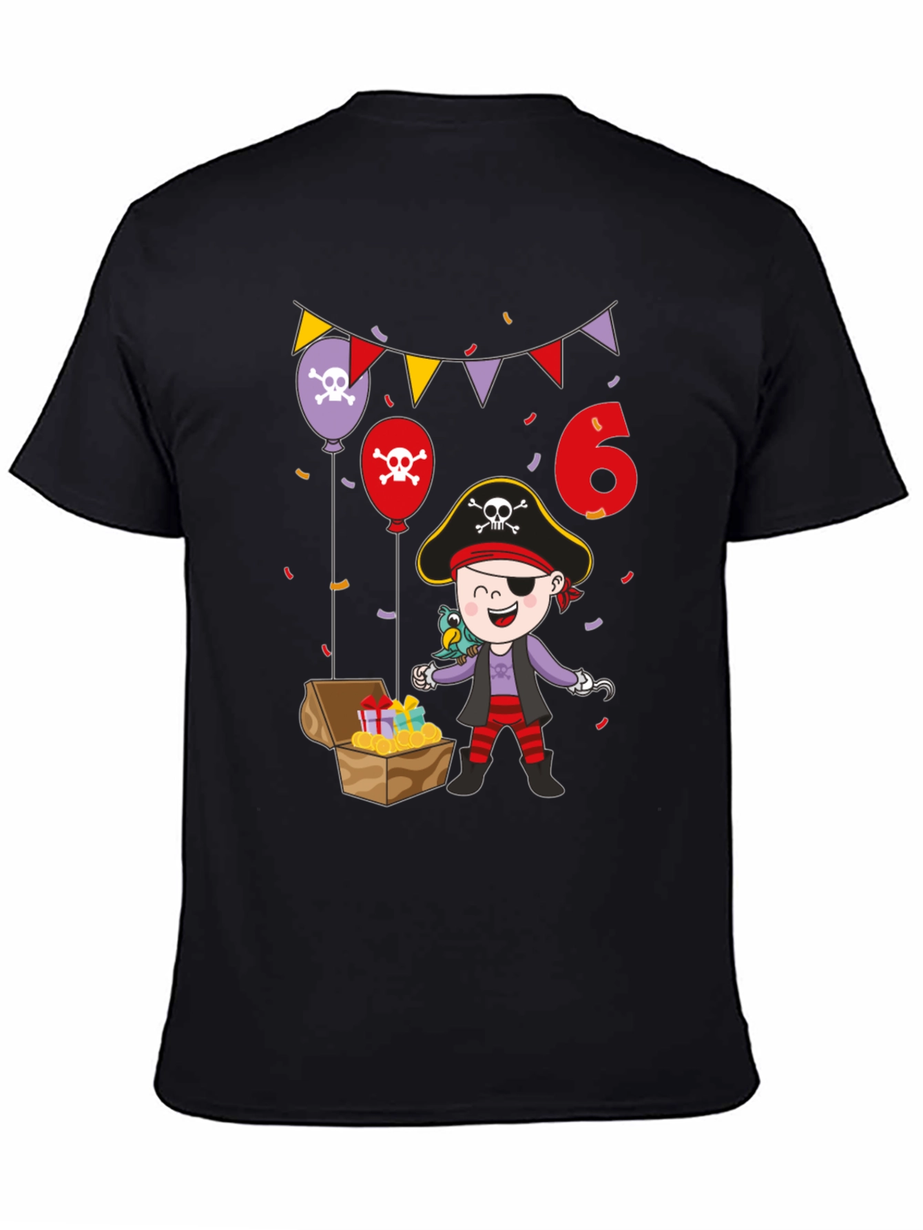 Pirate Birthday T-Shirt - Personalized 6th Birthday Gift