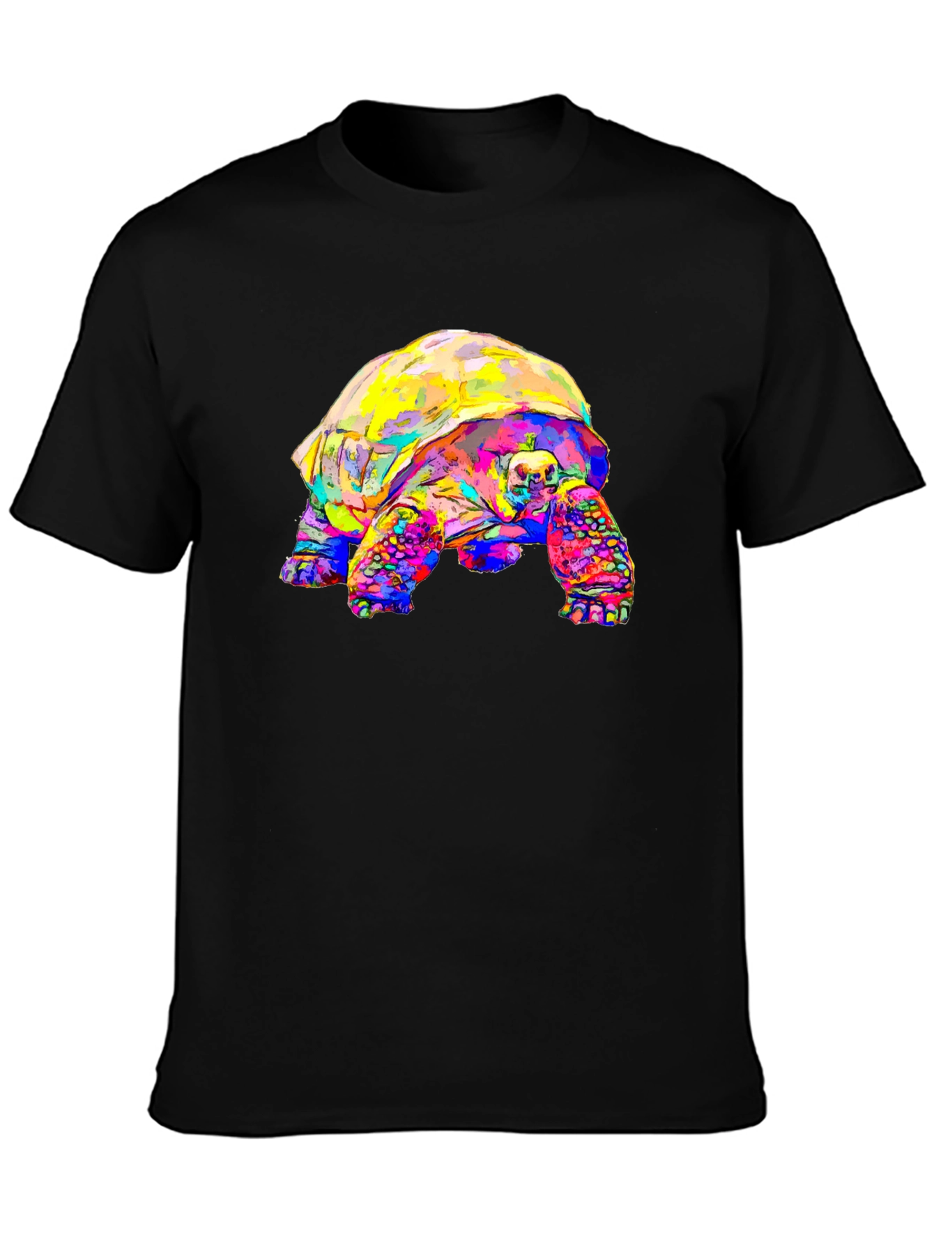 Vibrant Tortoise Graphic T-Shirt - Unique Animal Print