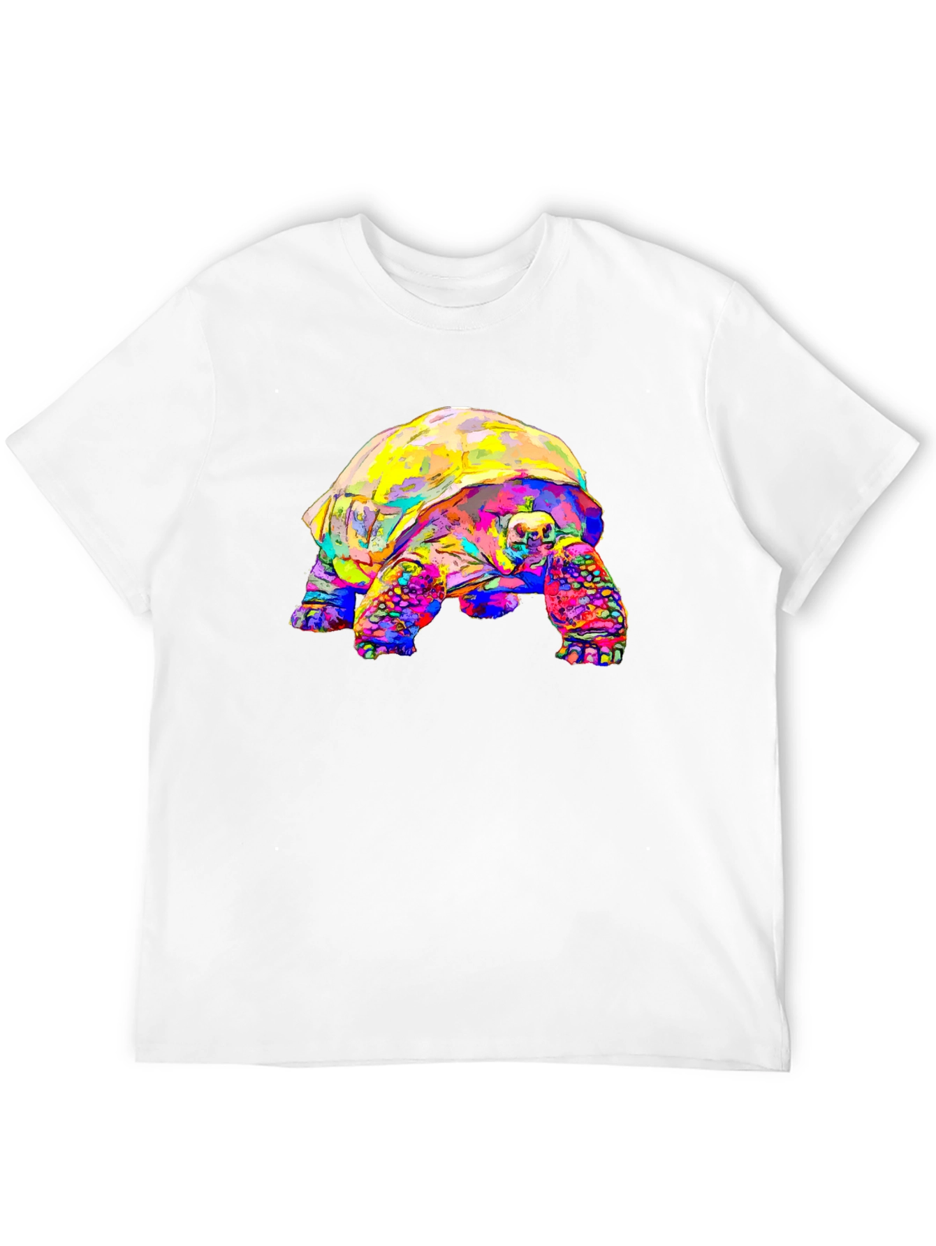 Vibrant Tortoise Graphic T-Shirt - Unique Animal Print