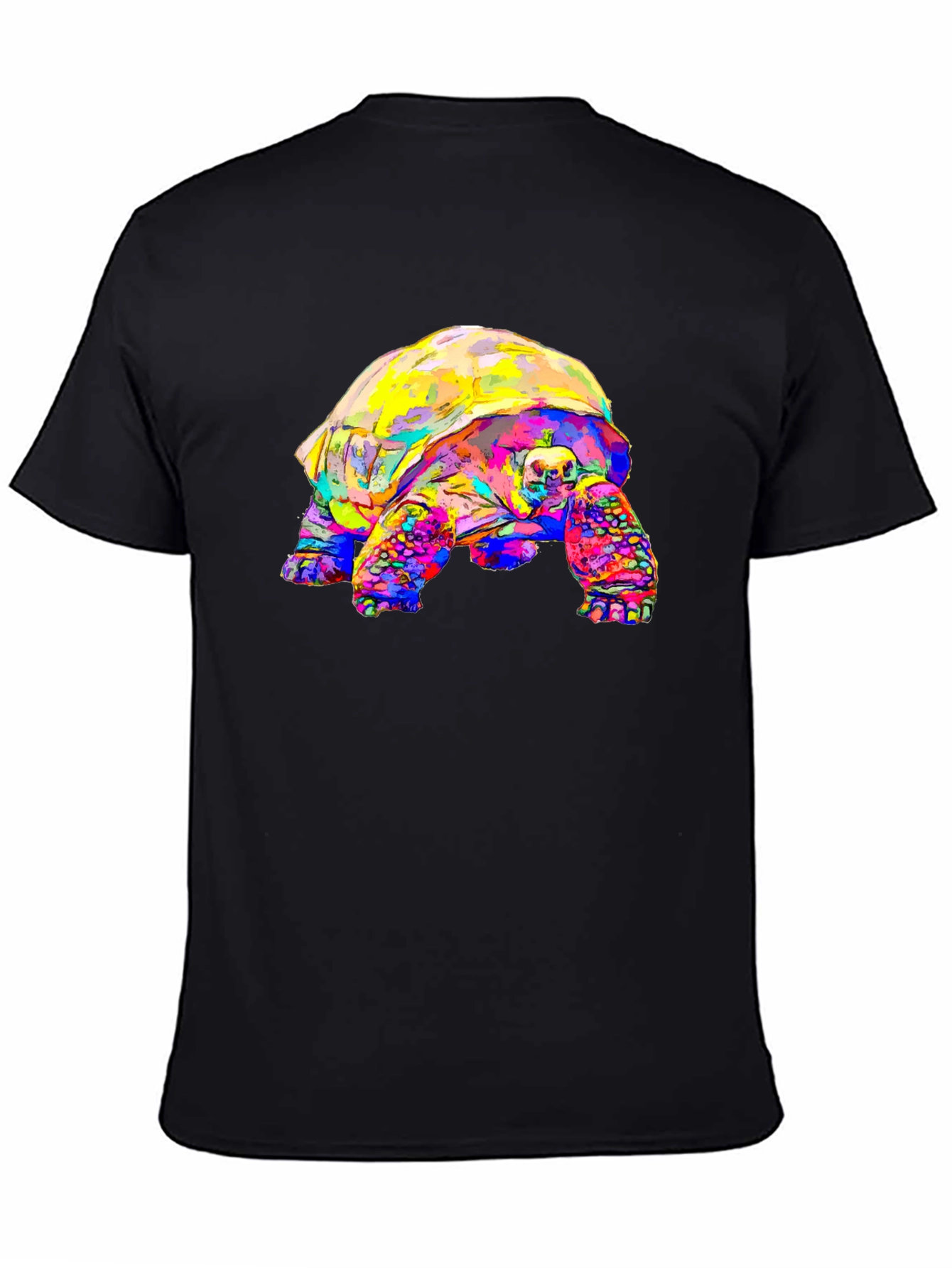 Vibrant Tortoise Graphic T-Shirt - Unique Animal Print