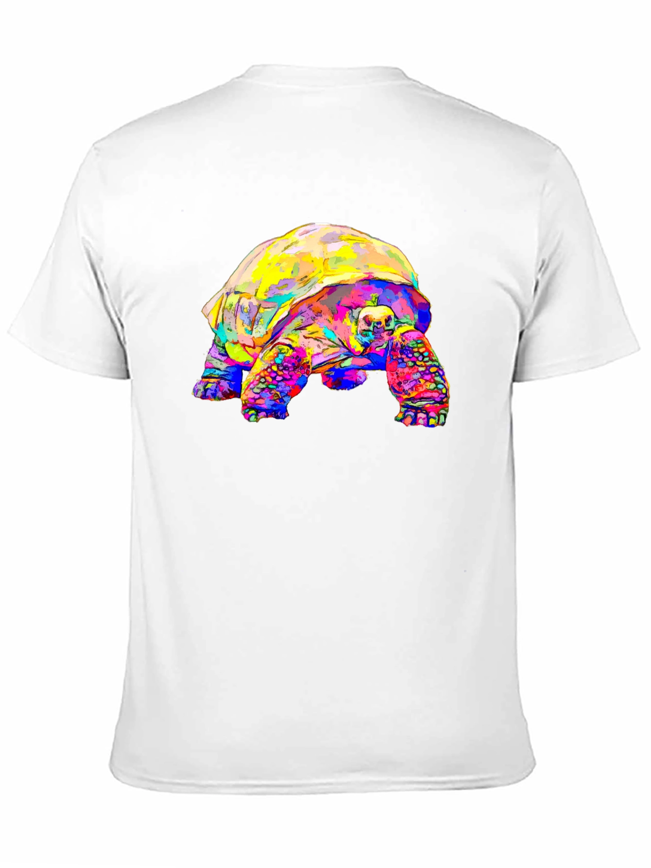 Vibrant Tortoise Graphic T-Shirt - Unique Animal Print