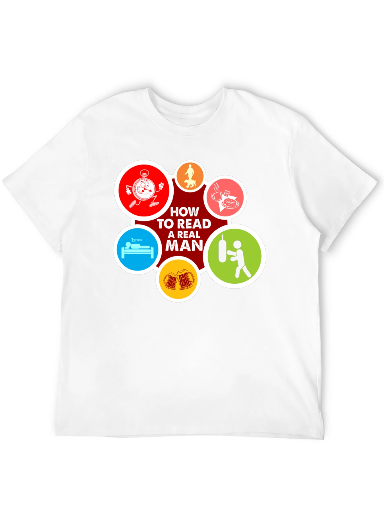 How to Read a Real Man Black T-Shirt