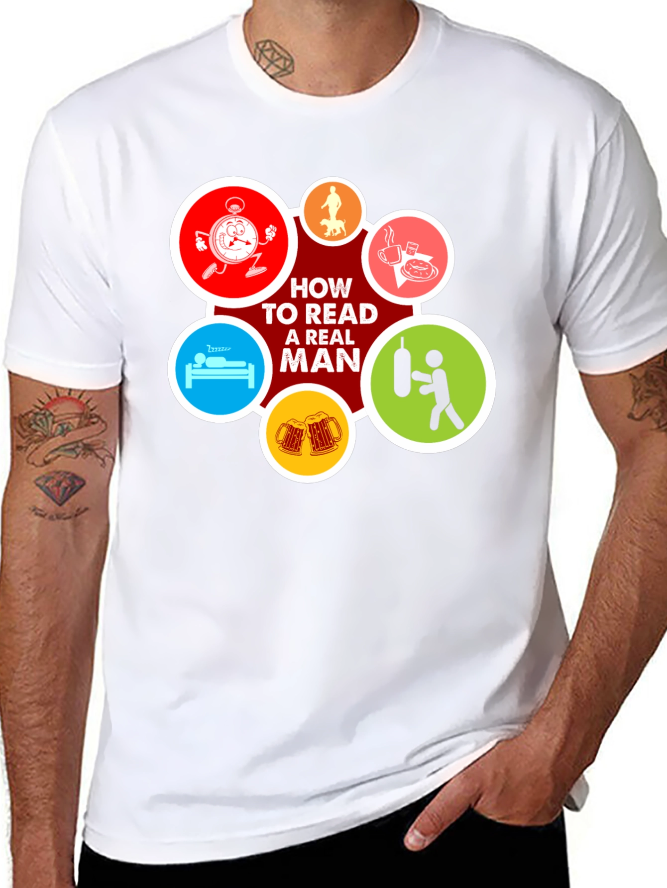 How to Read a Real Man Black T-Shirt