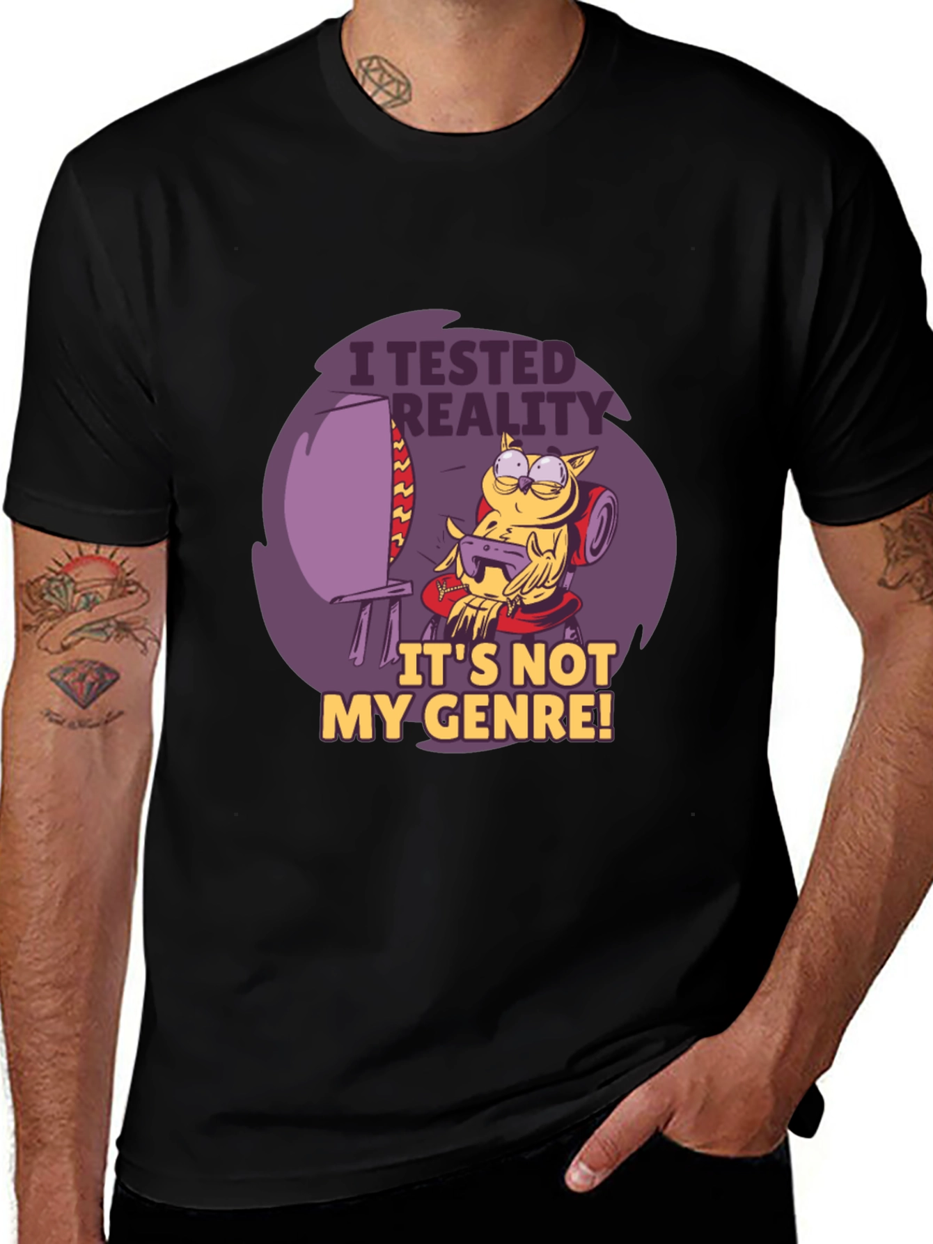 Gamer Owl T-Shirt - I Tested Reality Graphic Tee