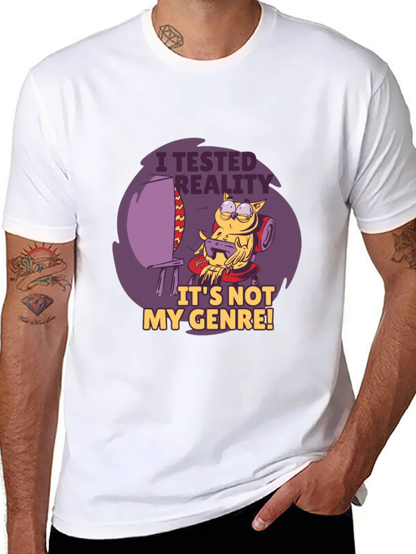 Gamer Owl T-Shirt - I Tested Reality Graphic Tee