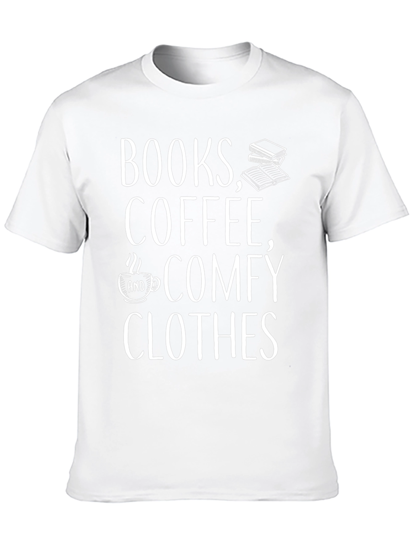 Books Coffee Comfy Clothes Graphic Tee