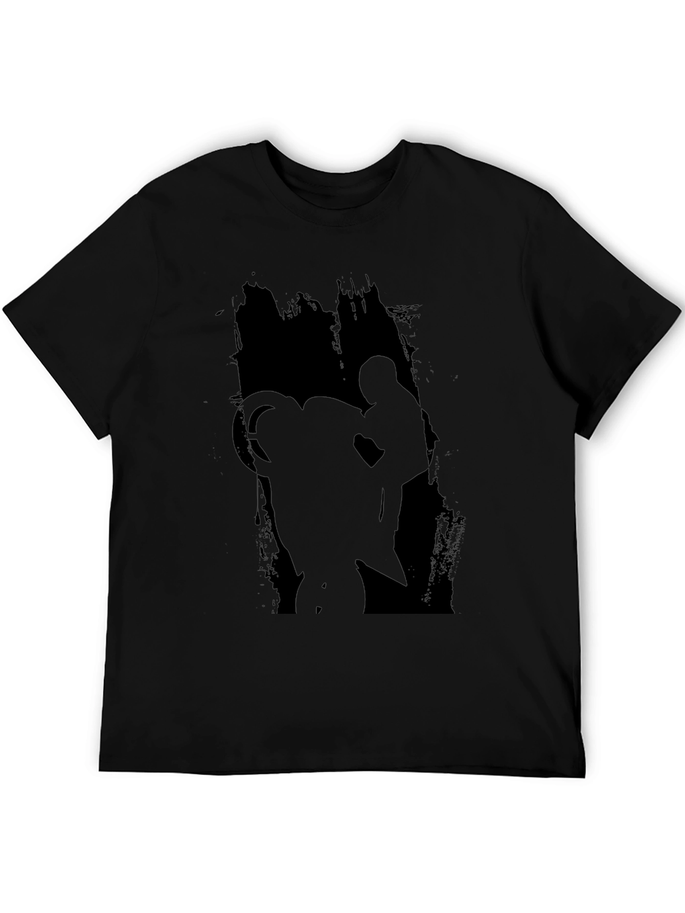 Black Graphic Tee - Motorcycle Rider Design
