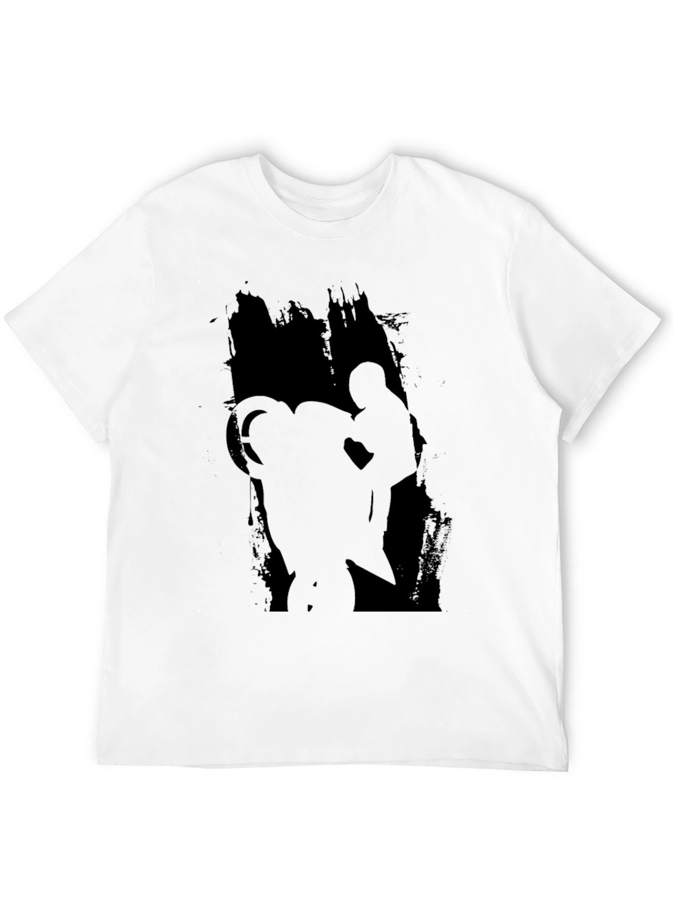 Black Graphic Tee - Motorcycle Rider Design