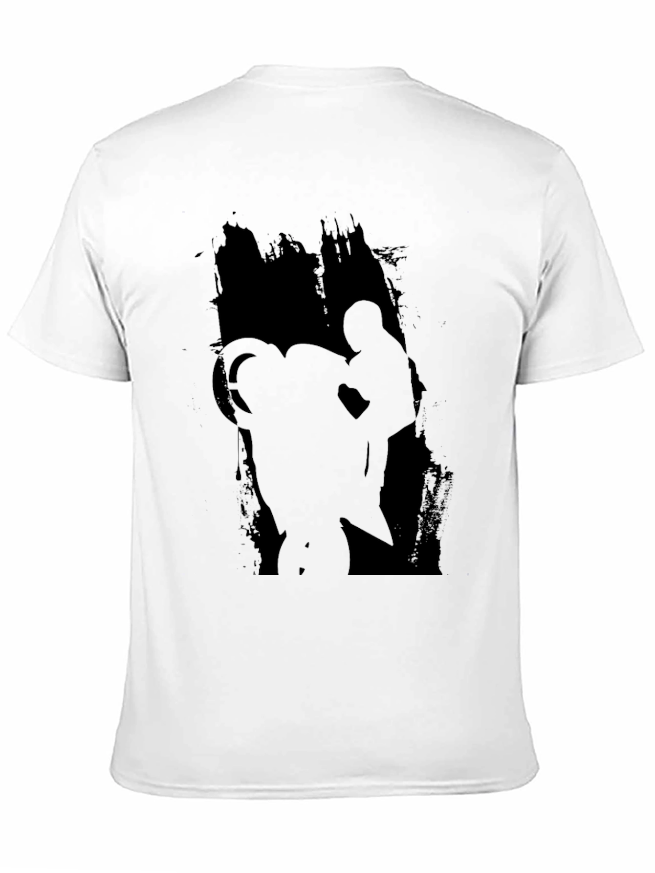 Black Graphic Tee - Motorcycle Rider Design