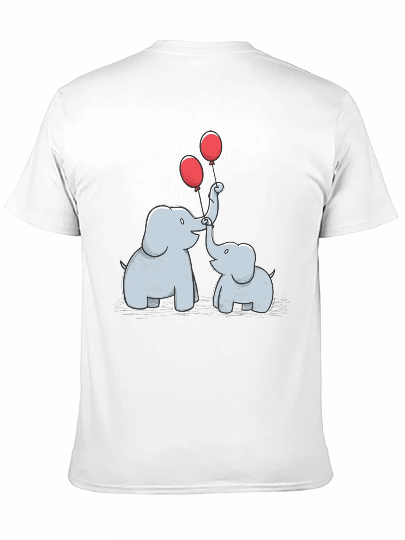 Elephant & Balloons Graphic Black T-Shirt