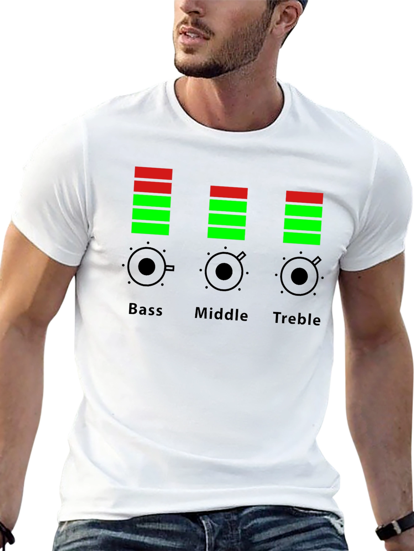 Bass Middle Treble Equalizer Graphic T-Shirt
