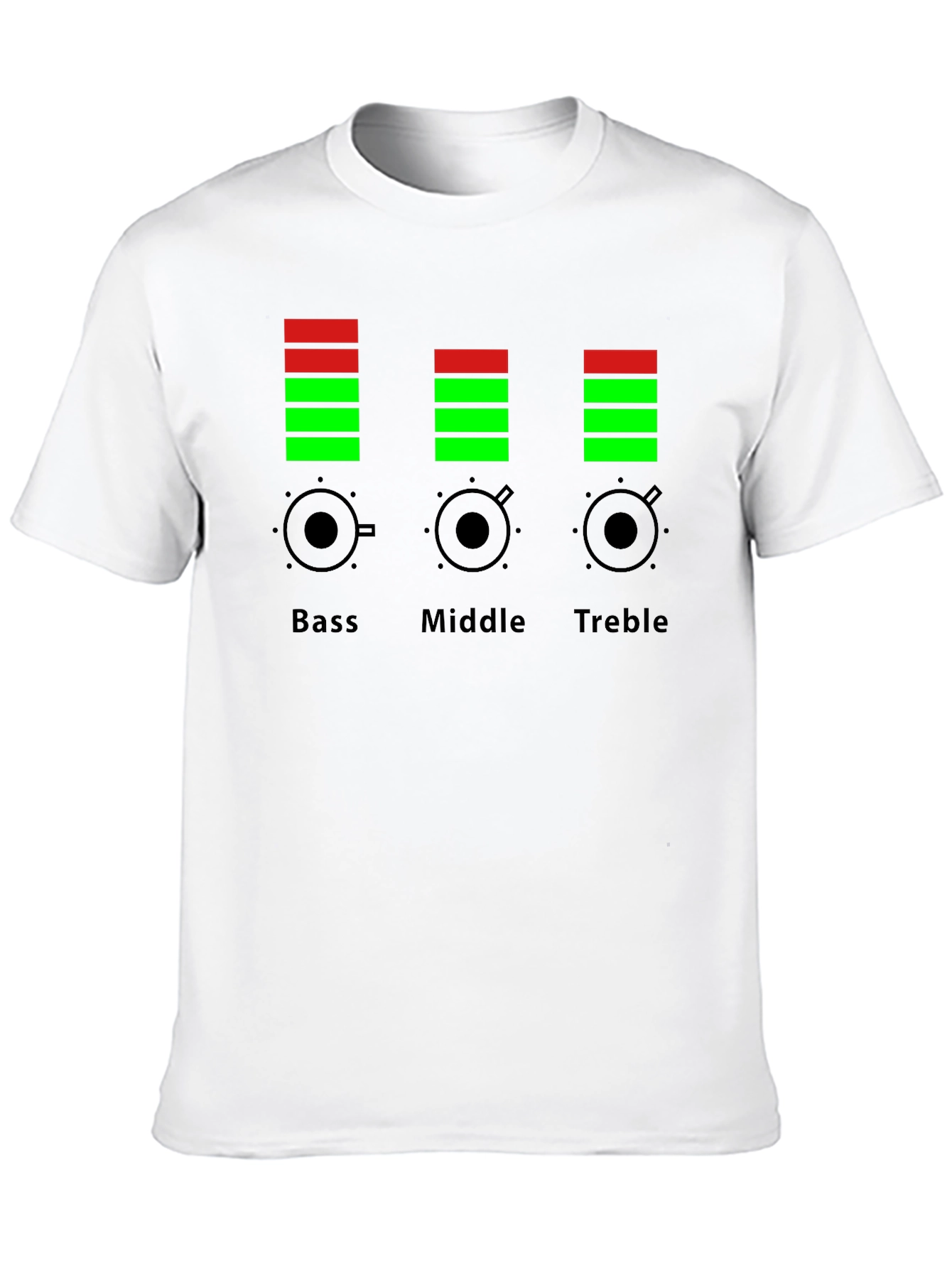 Bass Middle Treble Equalizer Graphic T-Shirt