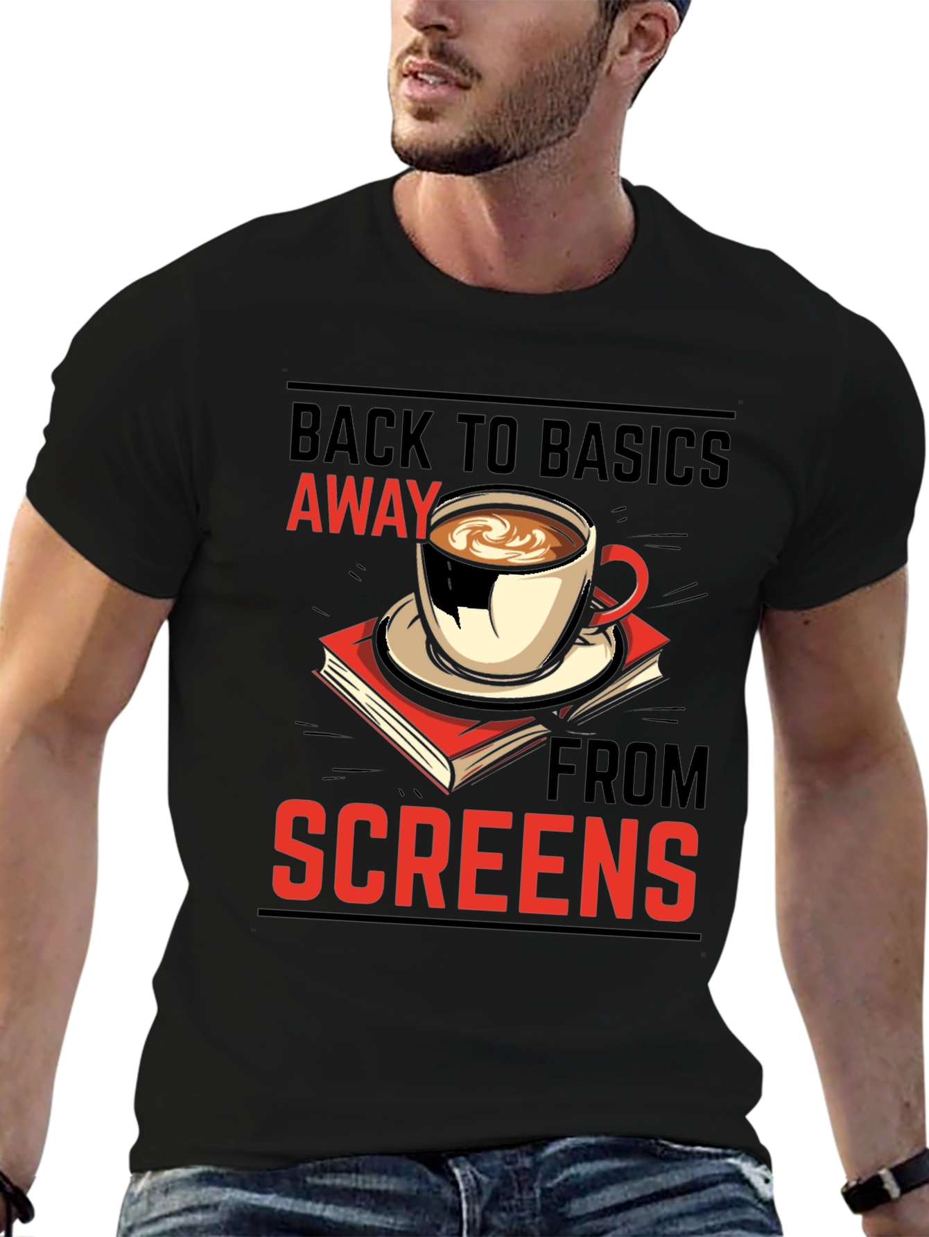 Back to Basics T-Shirt: Coffee & Books