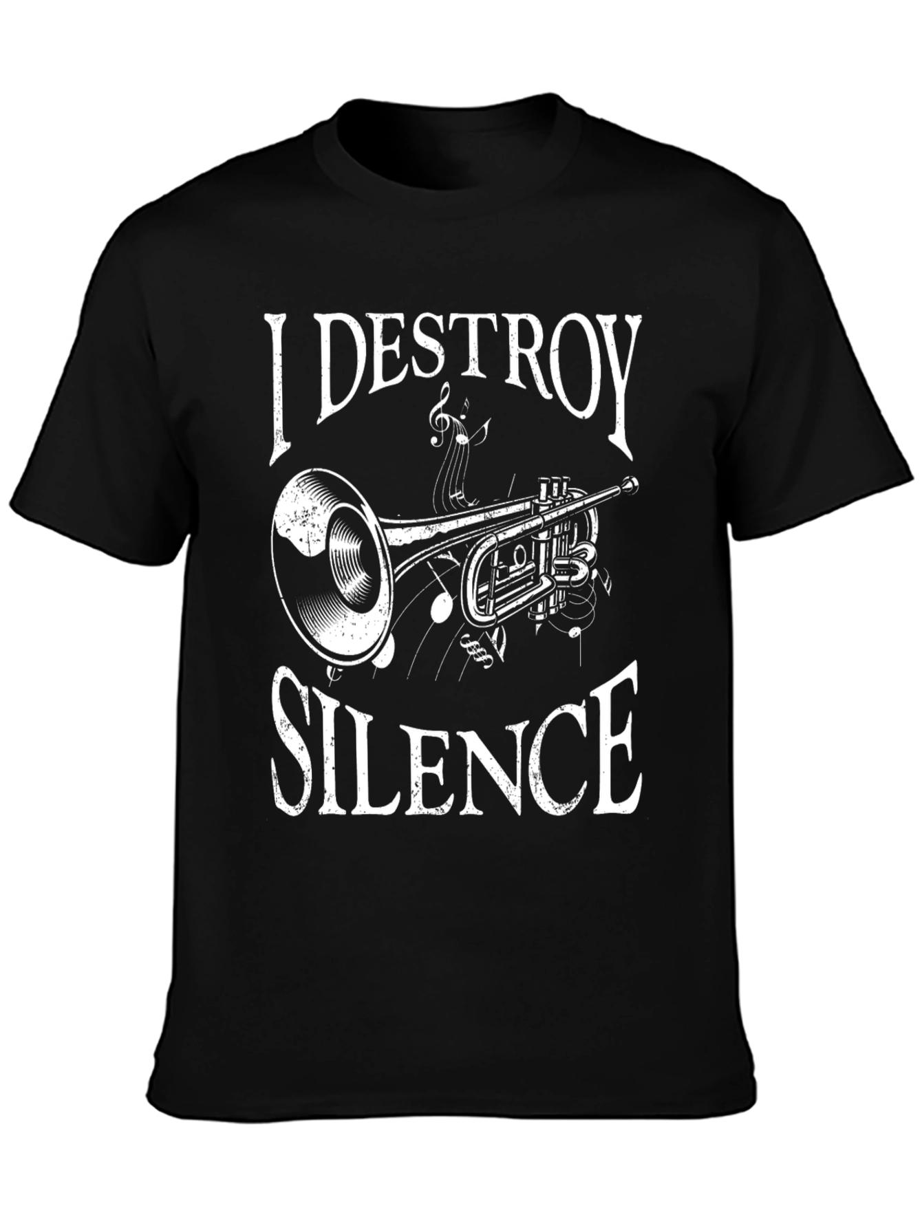I DESTROY SILENCE Trumpet Graphic T-Shirt