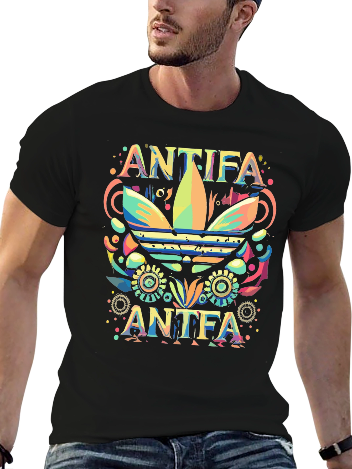 Antifa Adidas Inspired Graphic Tee - Unisex