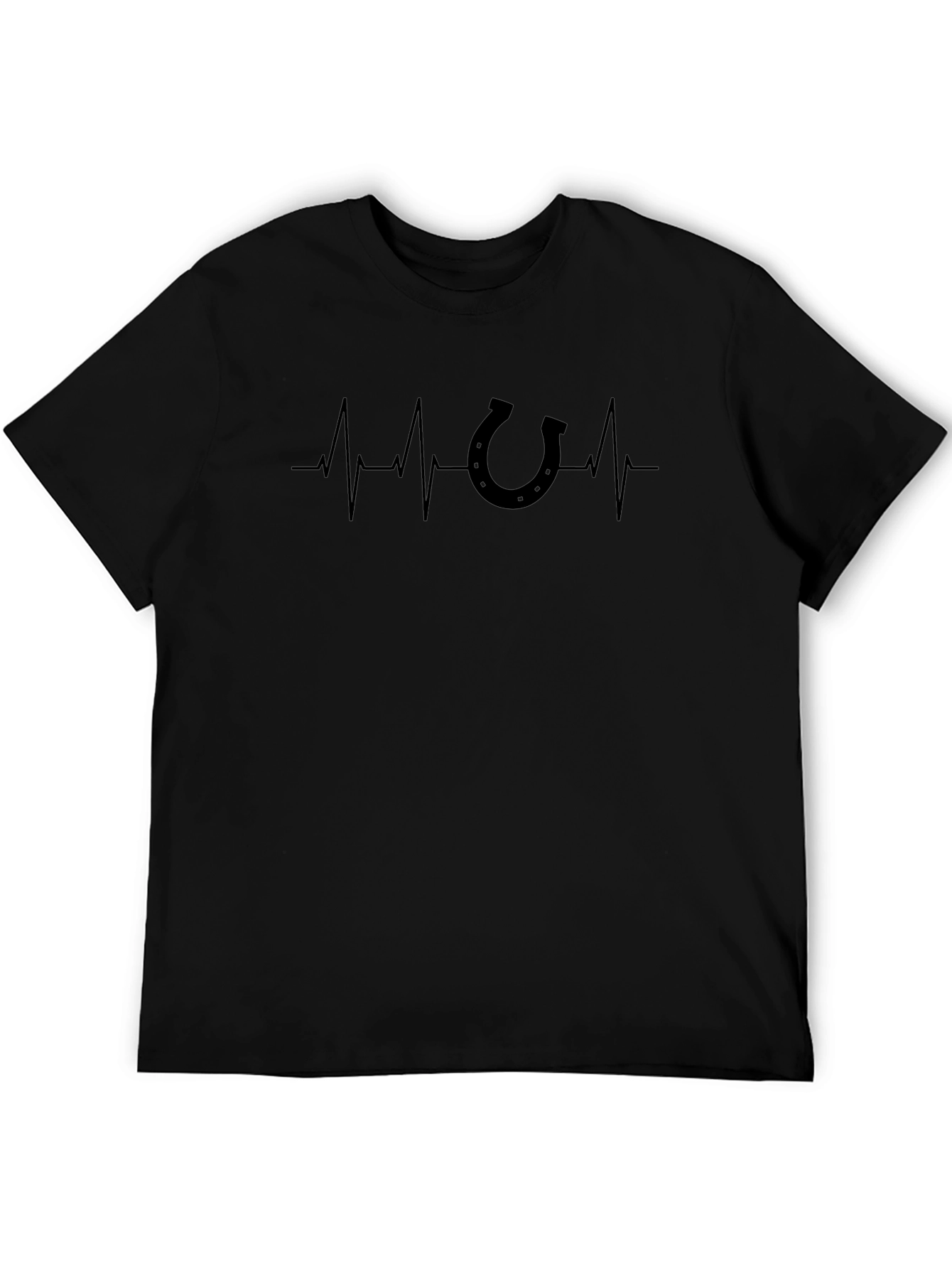Heartbeat Horseshoe Black T-Shirt
