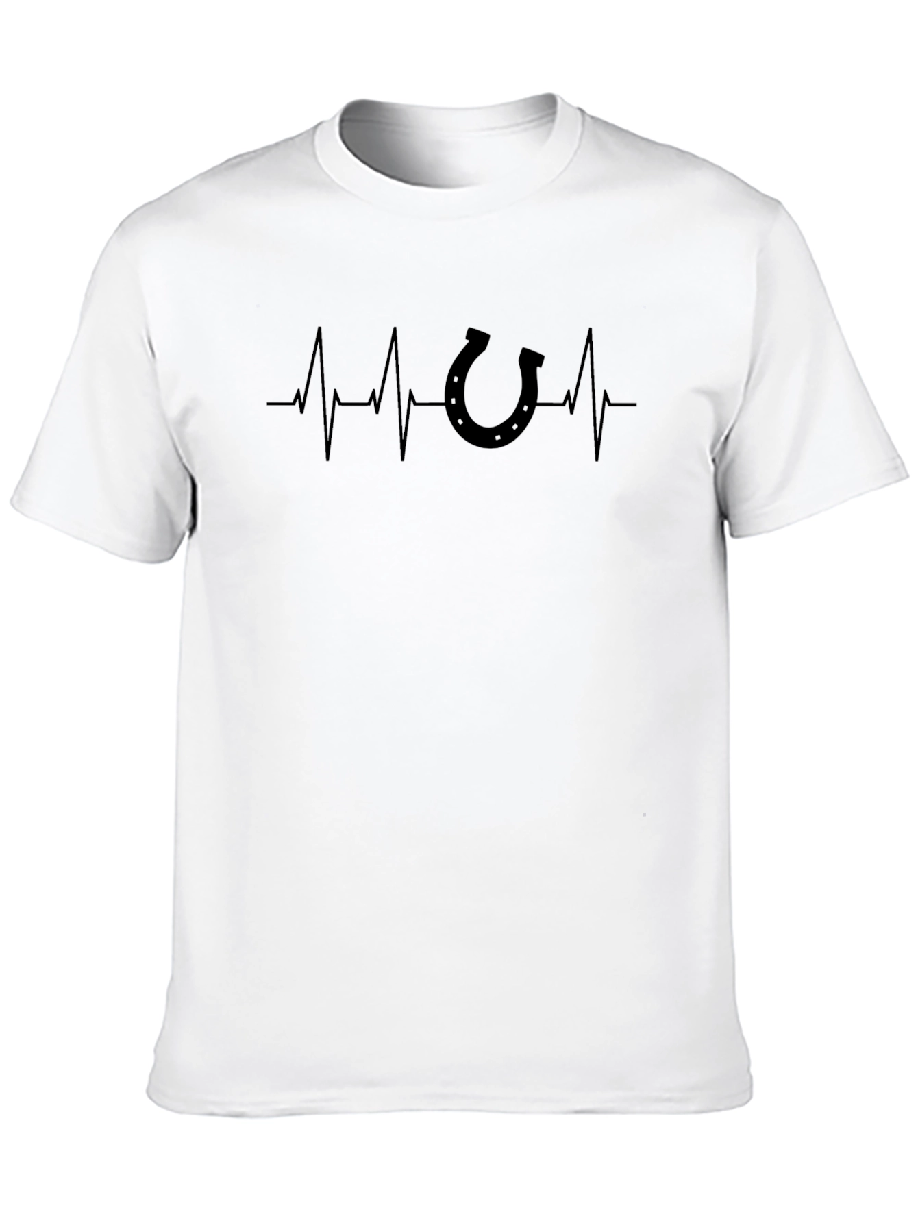 Heartbeat Horseshoe Black T-Shirt