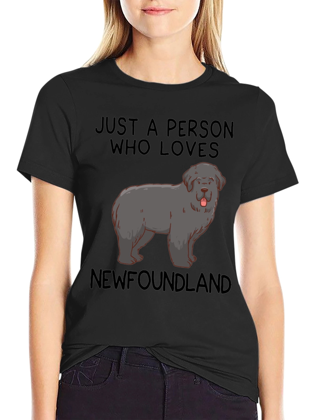 Newfoundland Dog Lover T-Shirt Unisex Black Tee