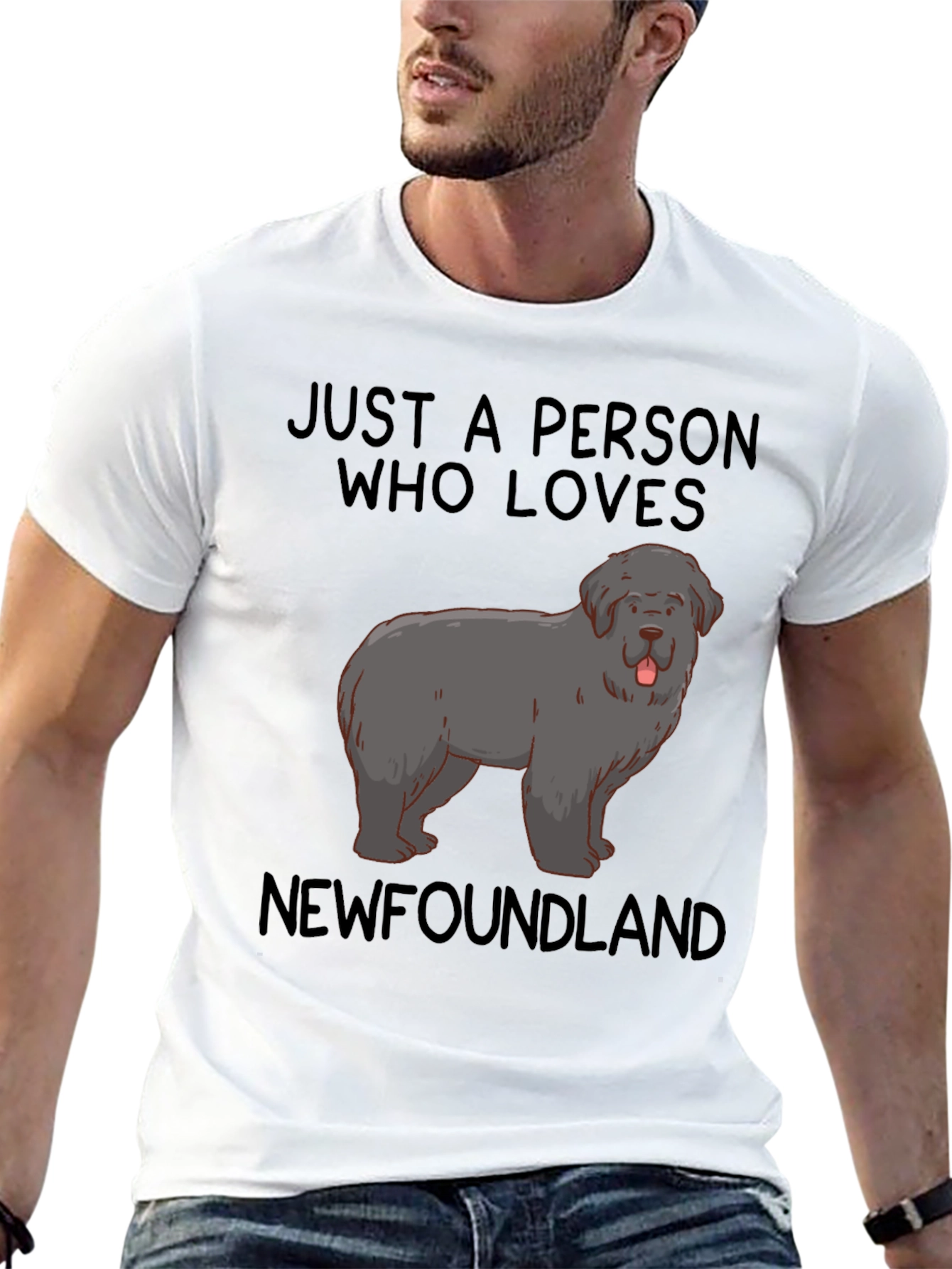 Newfoundland Dog Lover T-Shirt Unisex Black Tee
