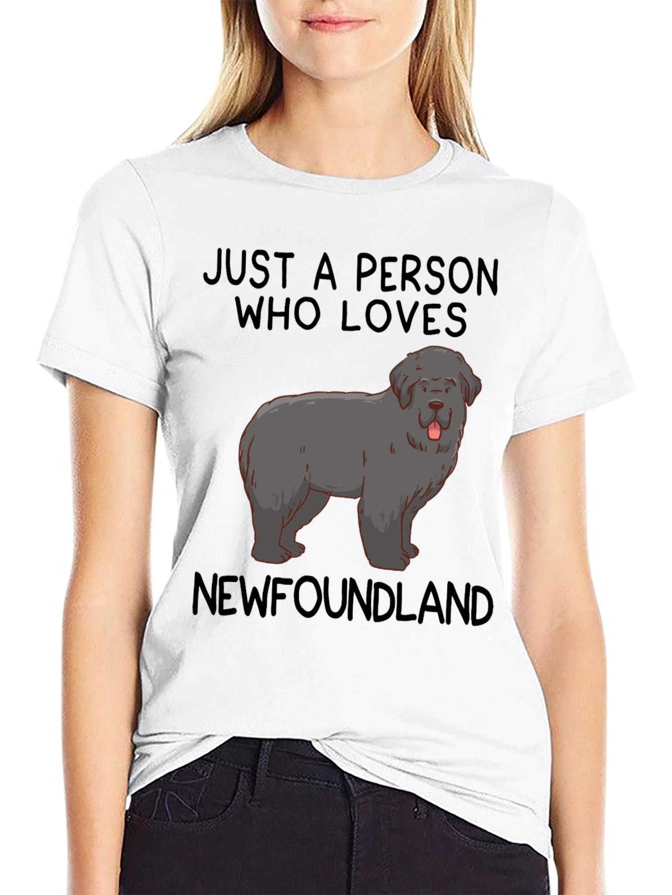 Newfoundland Dog Lover T-Shirt Unisex Black Tee