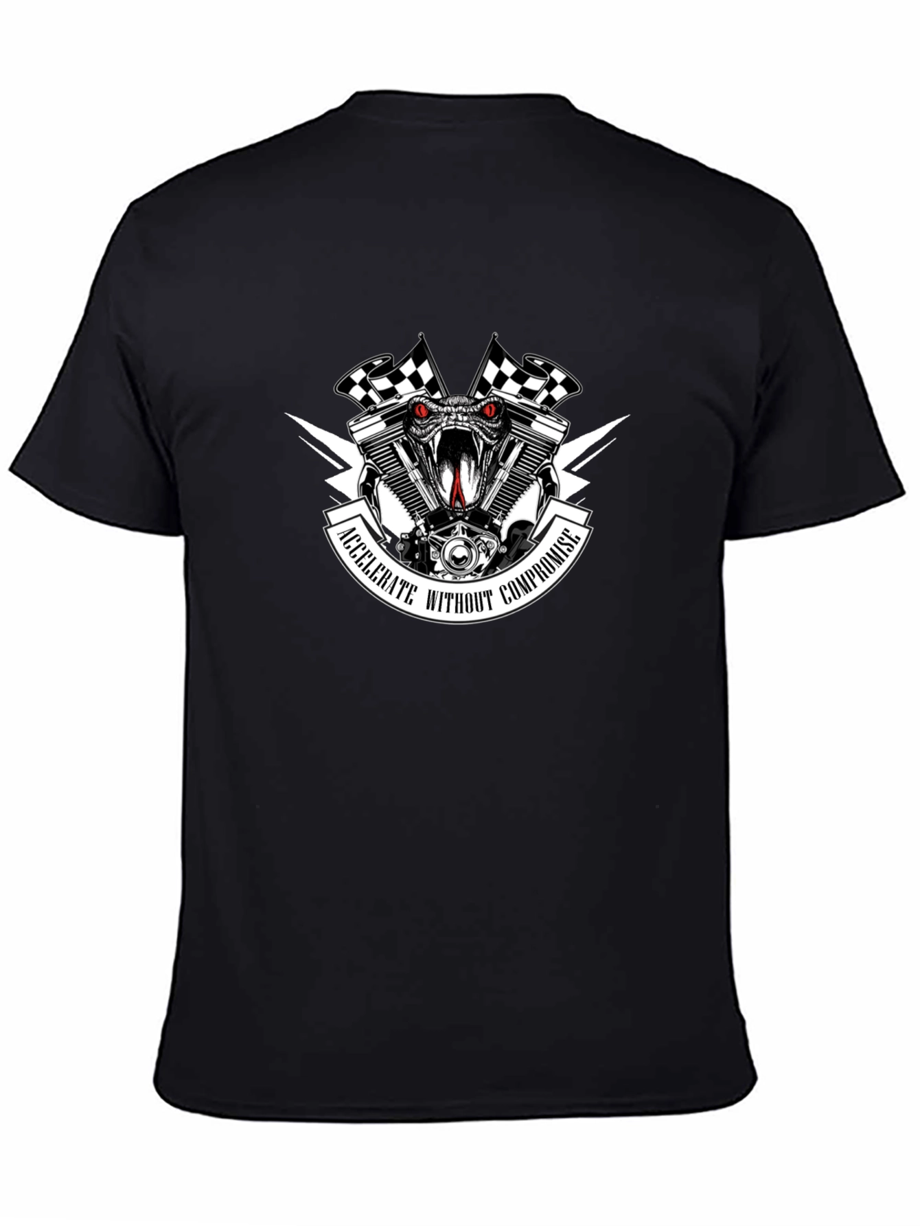 Motorcycle Snake Engine Graphic T-Shirt