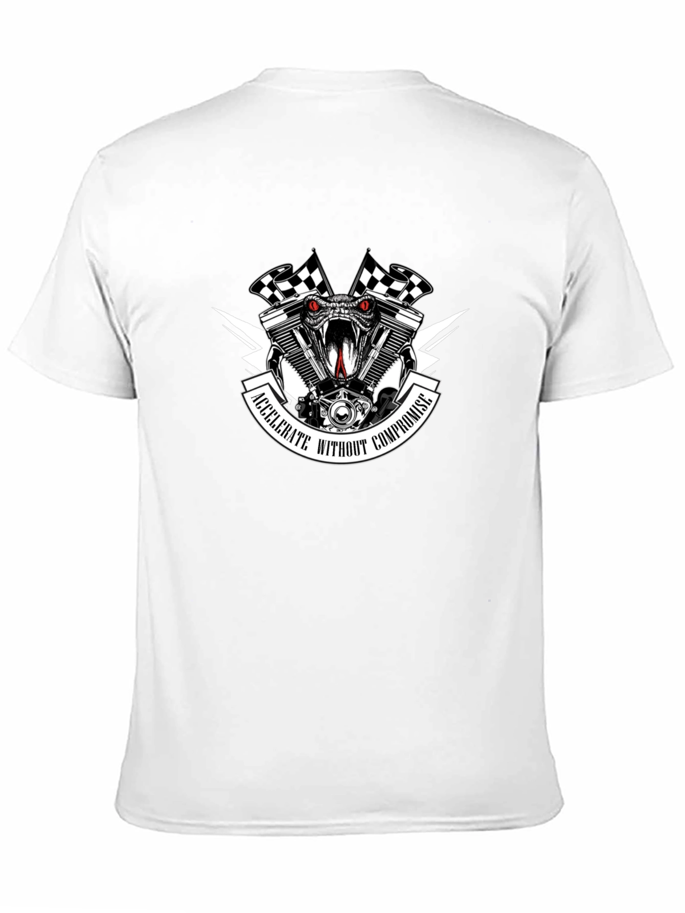Motorcycle Snake Engine Graphic T-Shirt