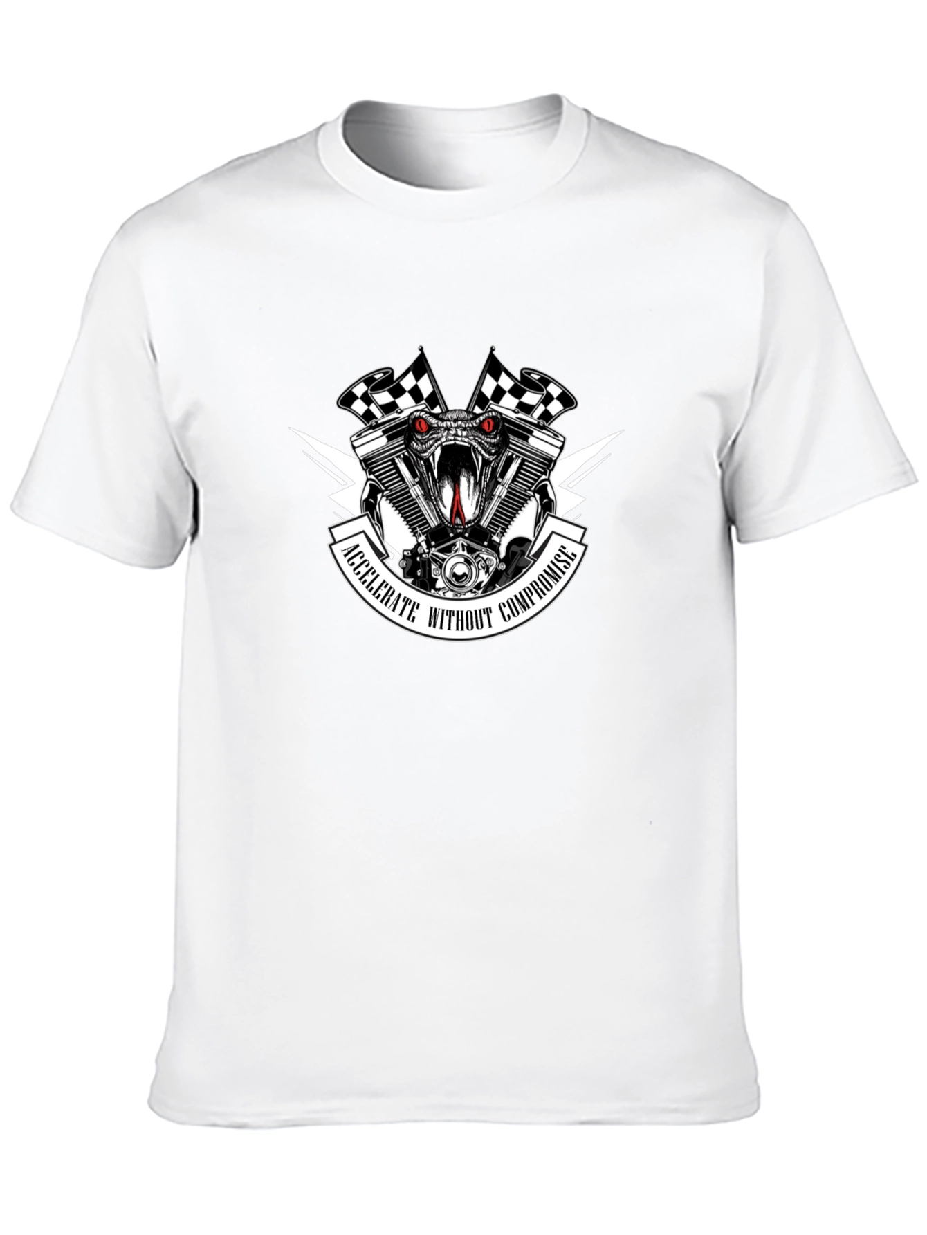 Motorcycle Snake Engine Graphic T-Shirt