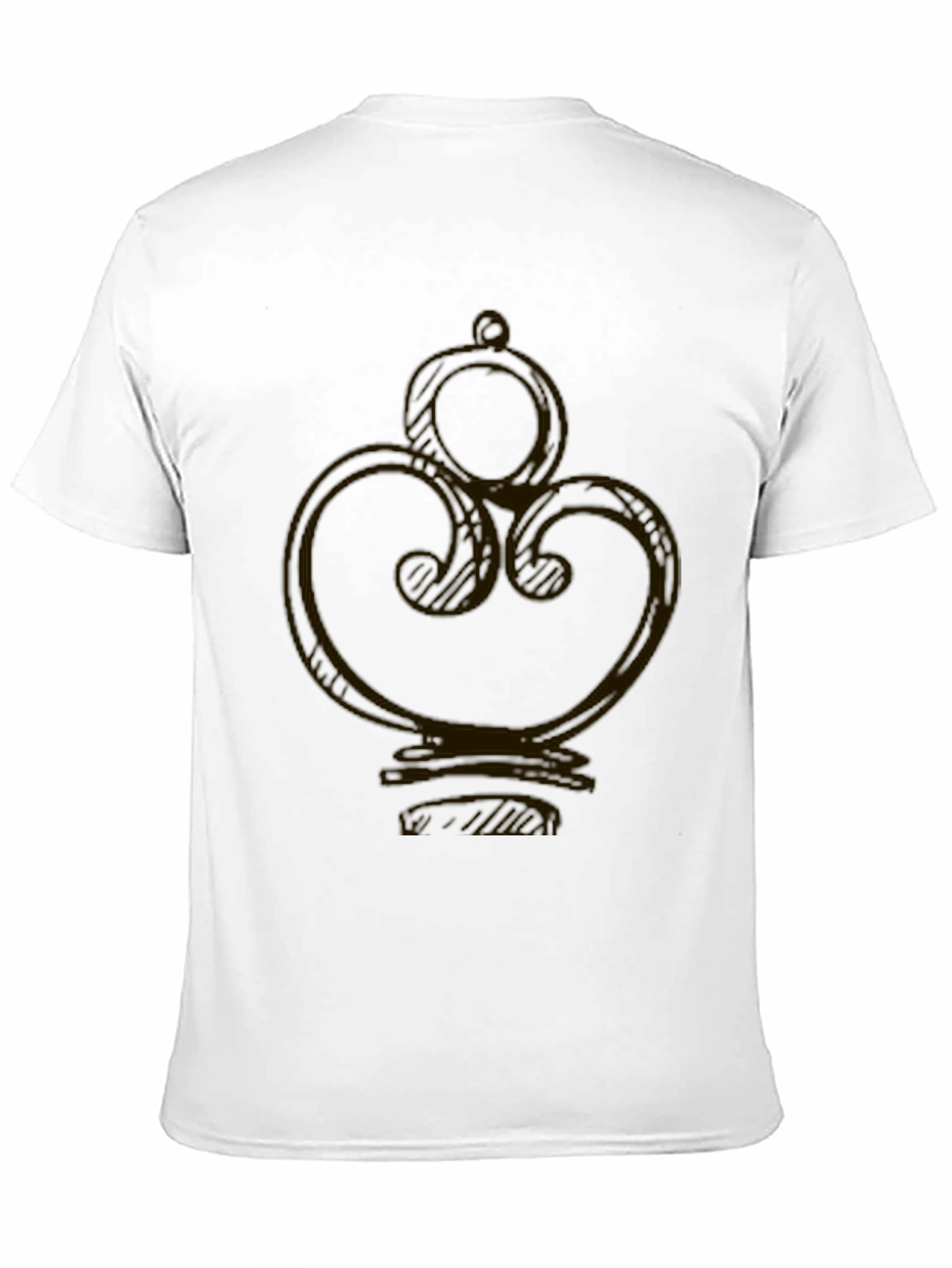Elegant Swirl Graphic Black T-Shirt