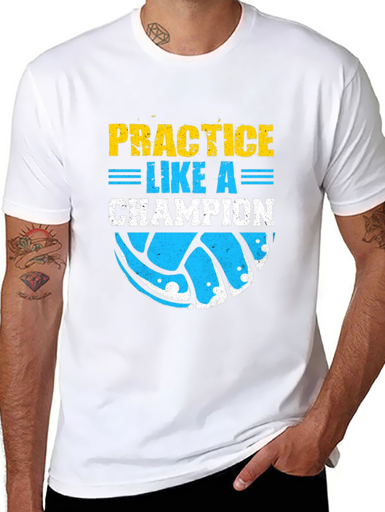 Practice Like A Champion Volleyball Graphic Tee