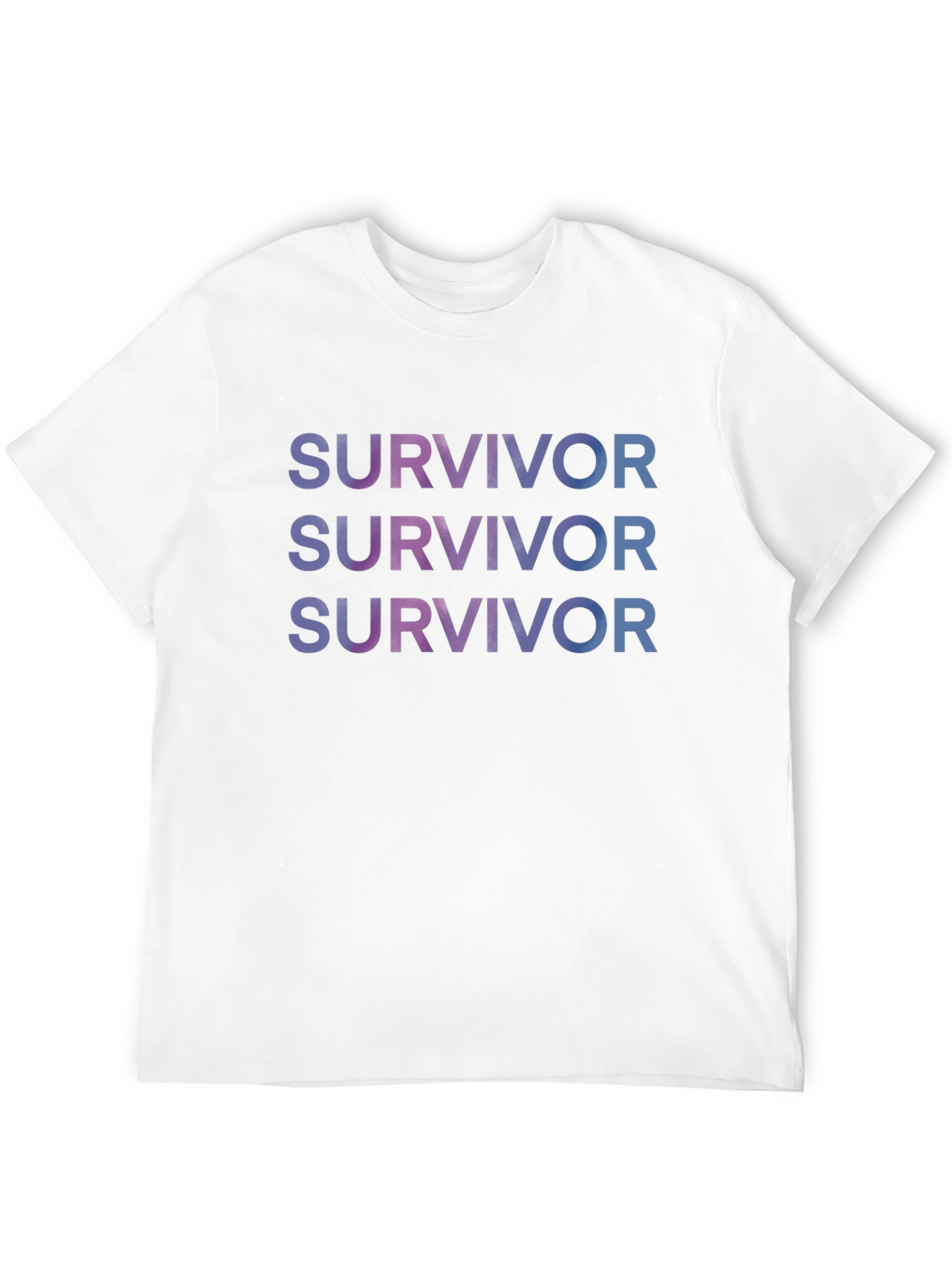Survivor Gradient Print Black T-Shirt