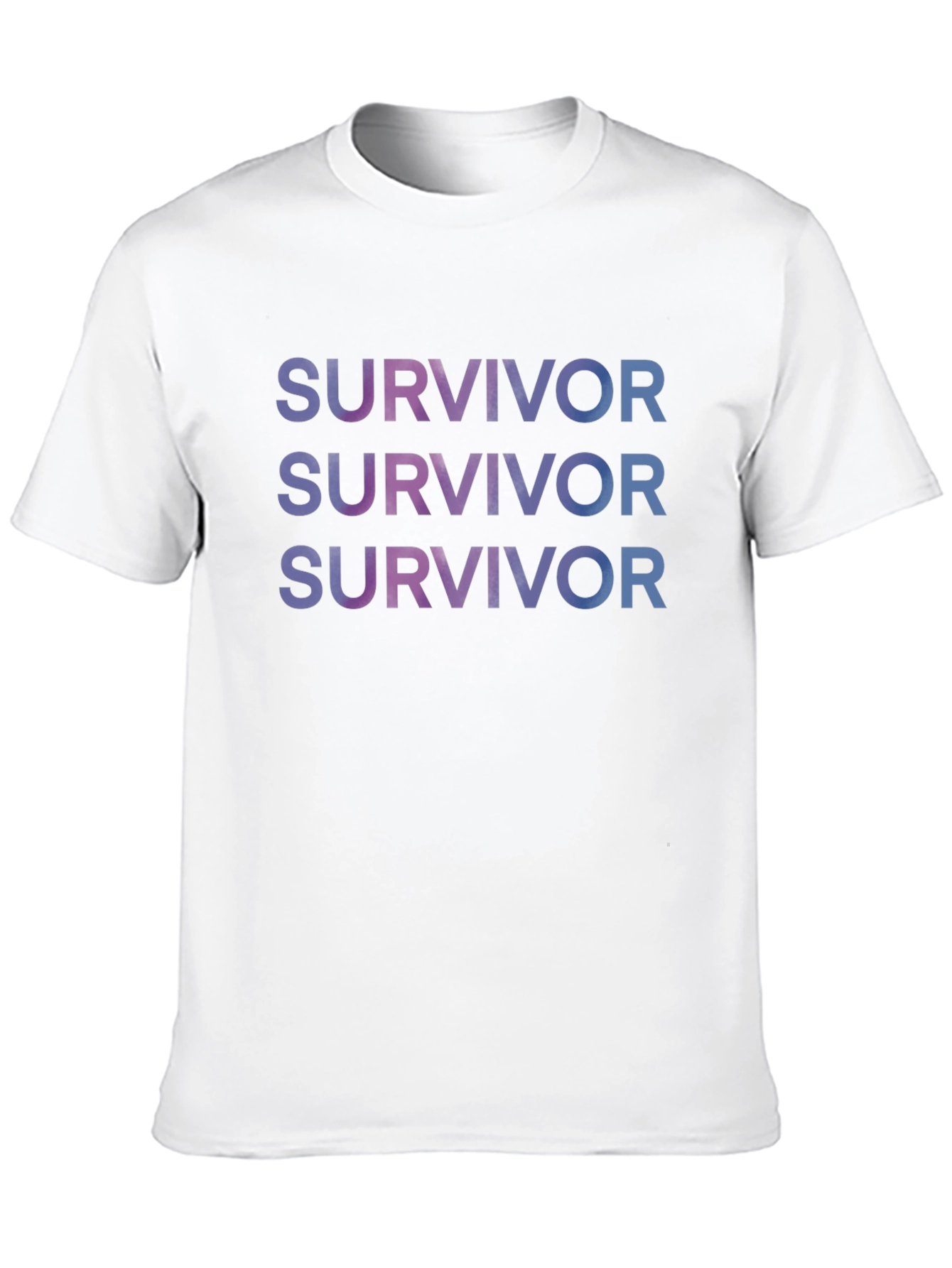 Survivor Gradient Print Black T-Shirt