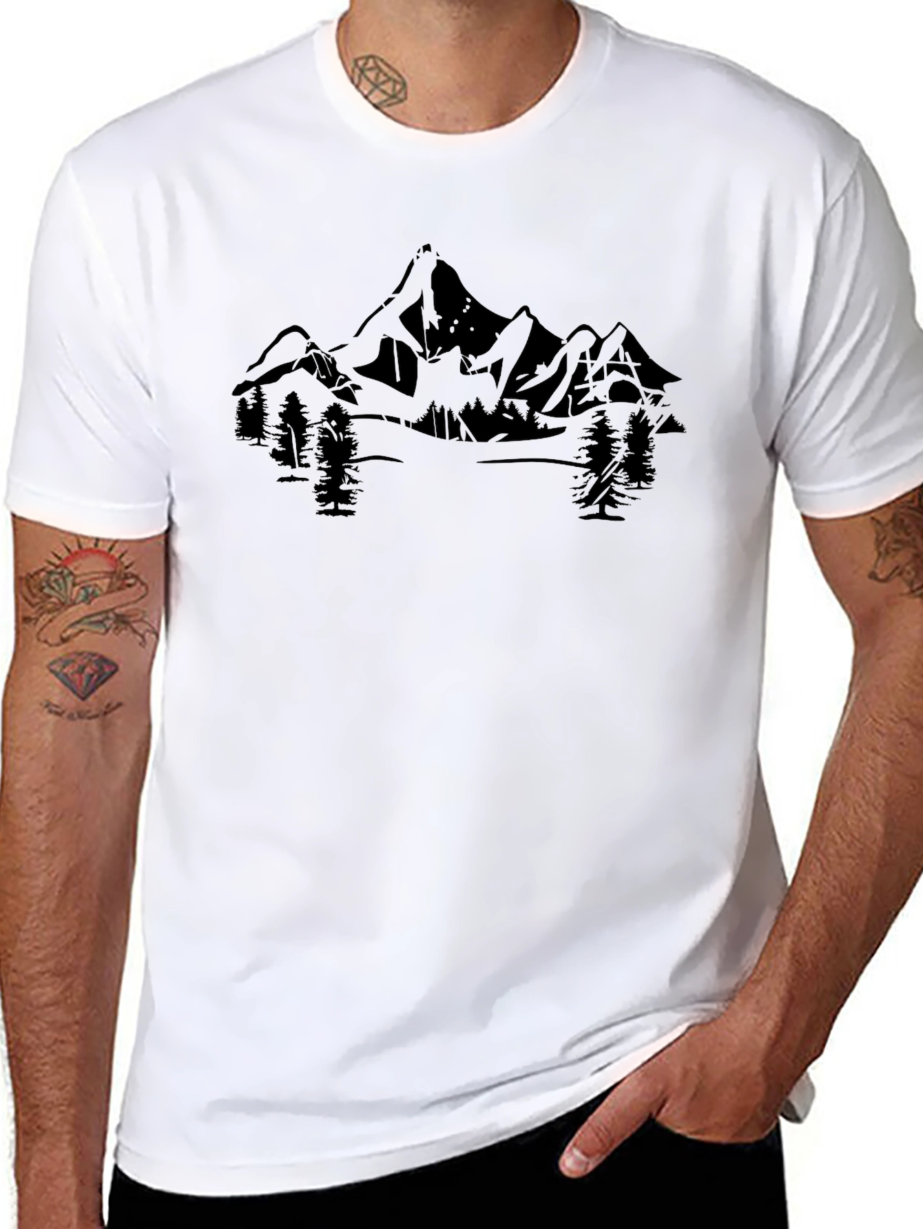 Mountain Graphic Tee - Black