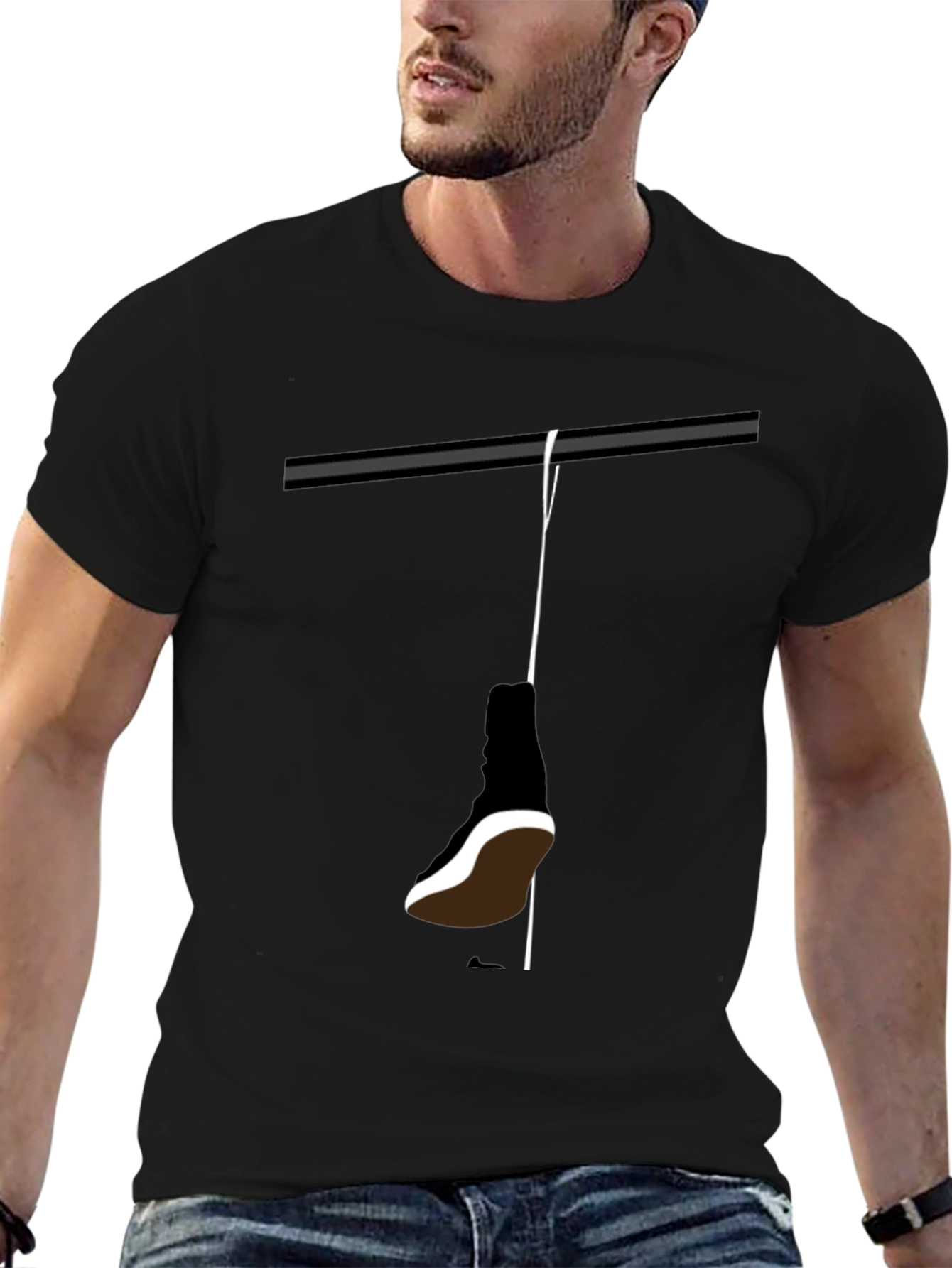 Hanging Shoe Graphic Tee - Urban Style Shirt
