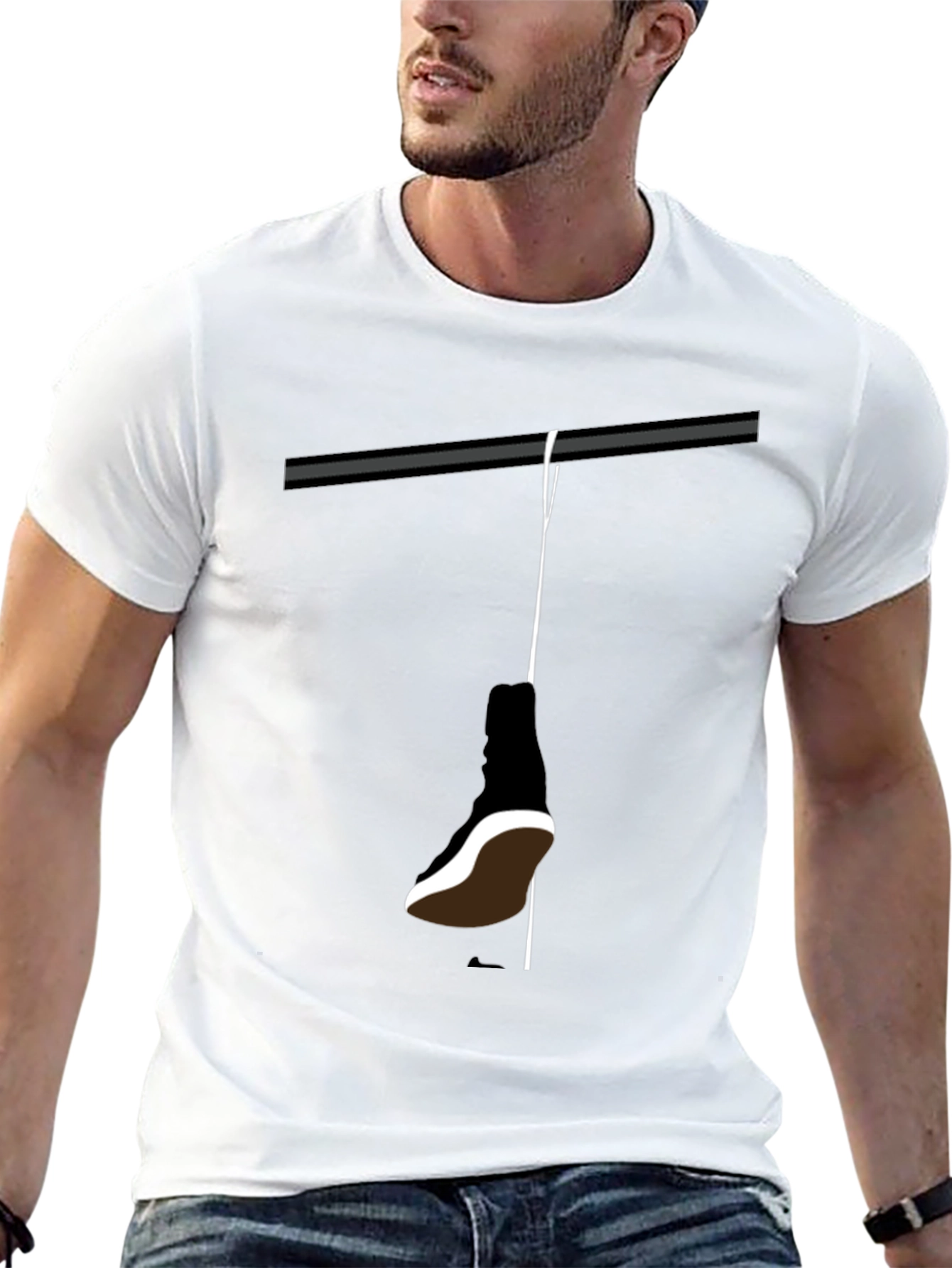 Hanging Shoe Graphic Tee - Urban Style Shirt