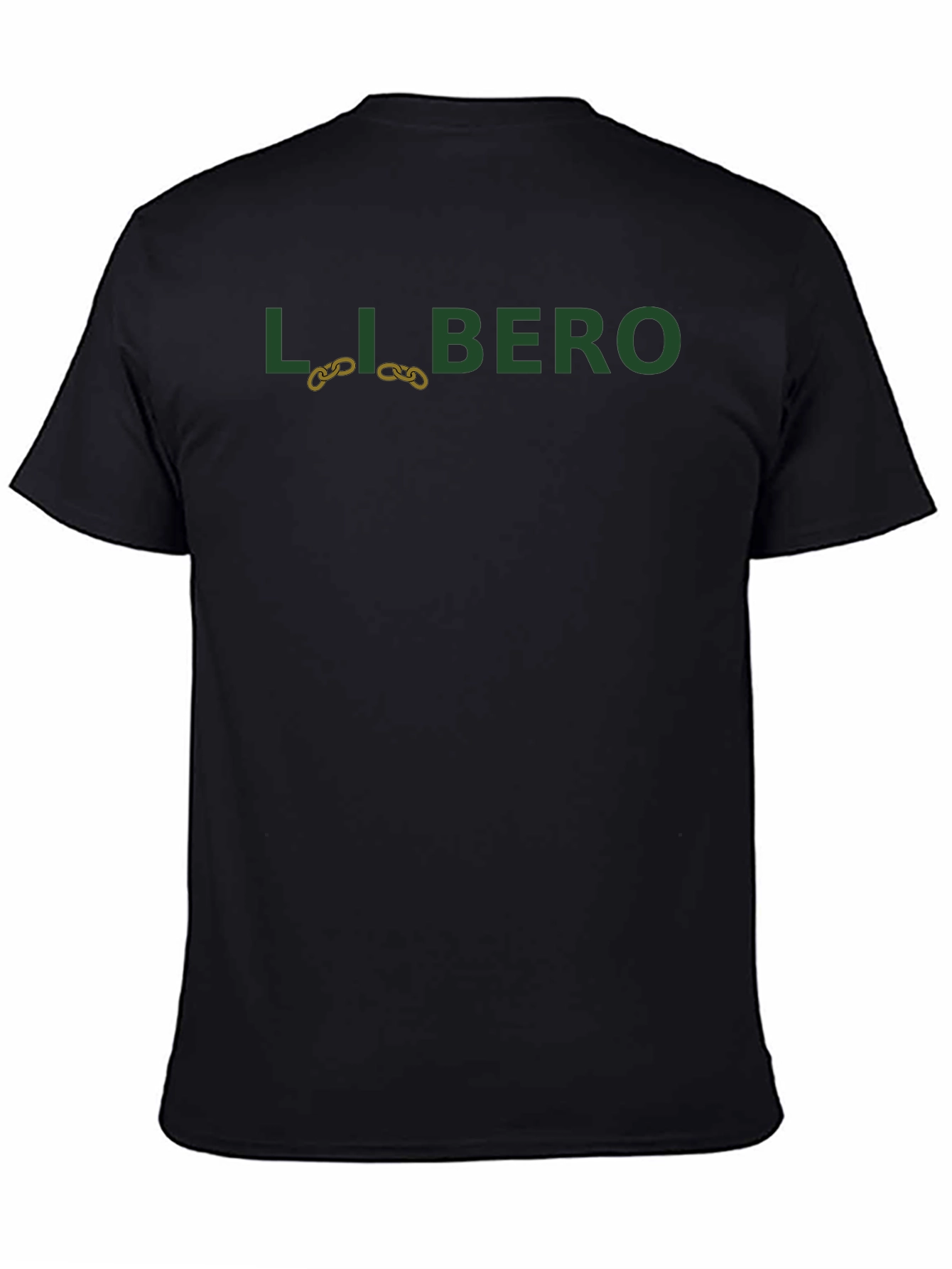Libero Graphic Print Black T-Shirt